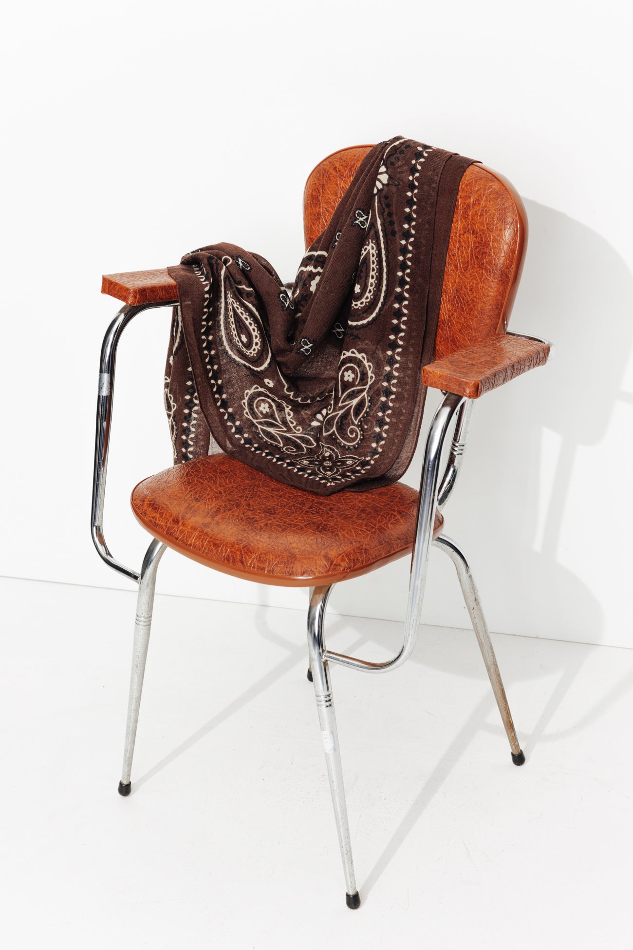 Grand foulard bandana en laine - Chocolat