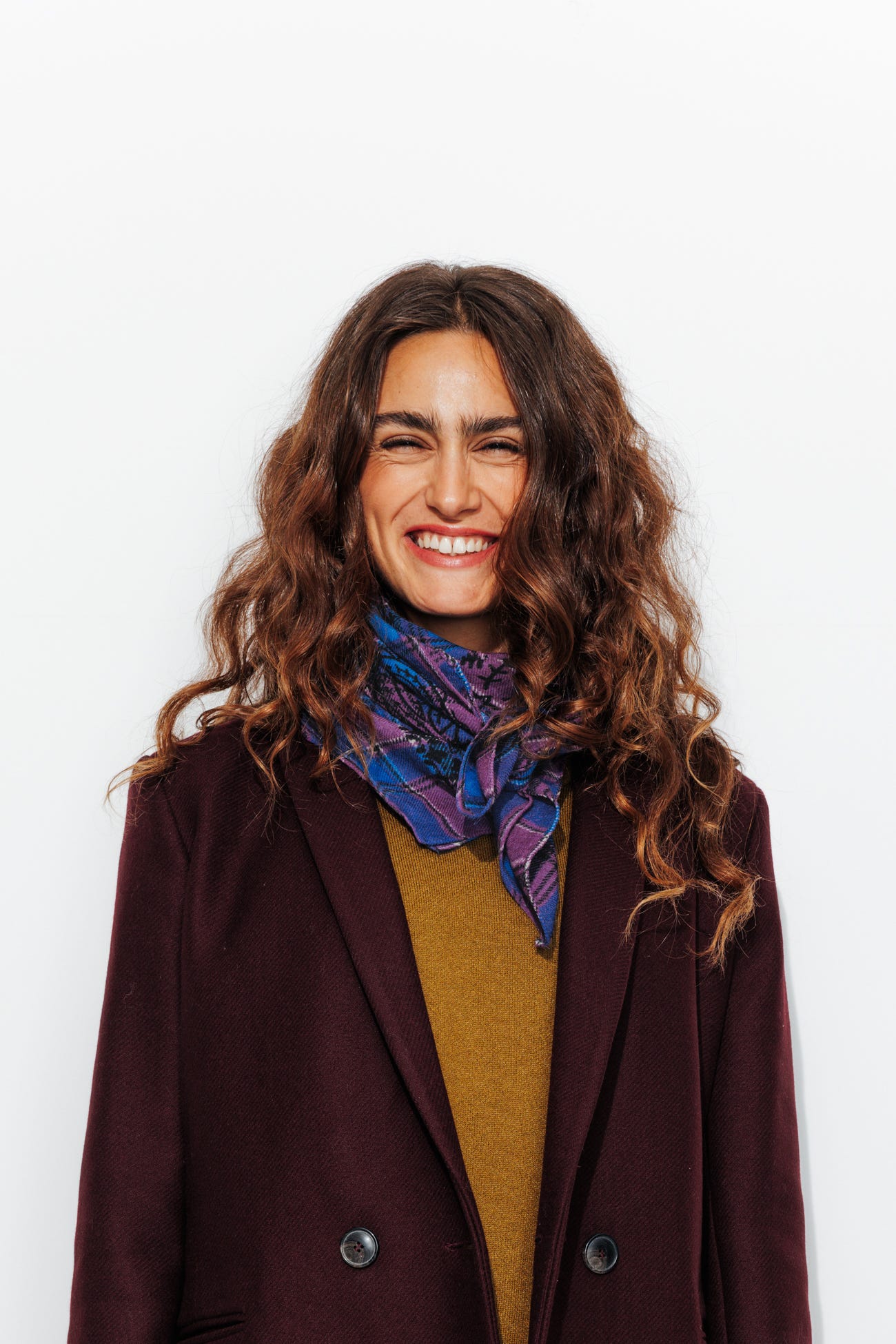 Grand foulard bandana en laine