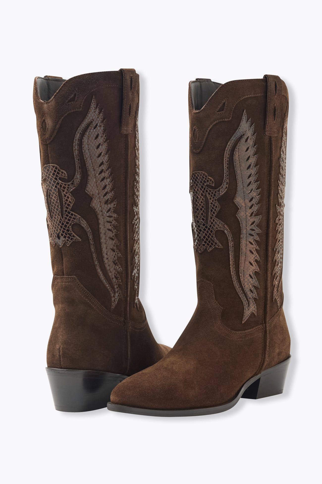 Bottes western en cuir Femme