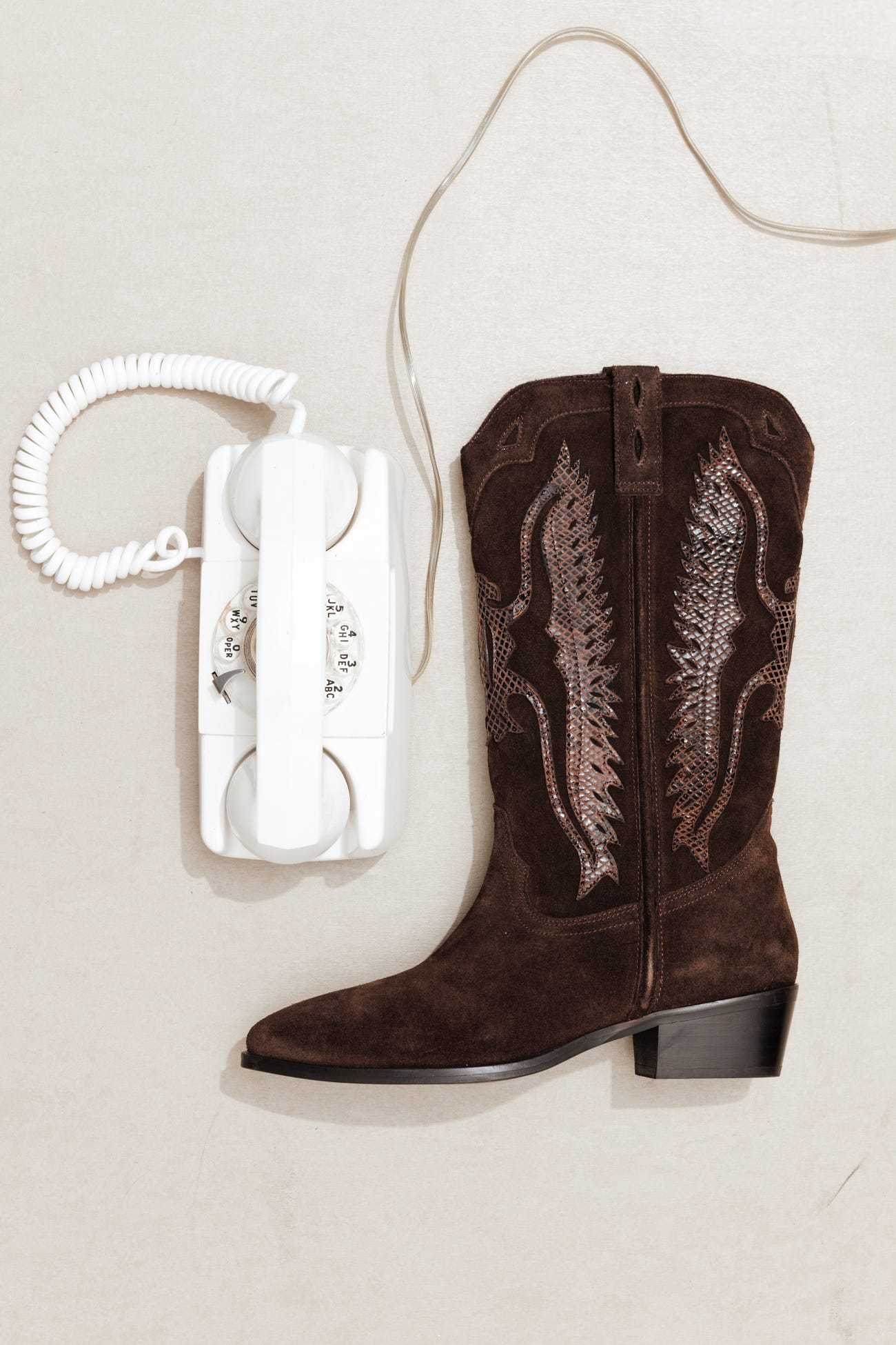 Skórzane botki western damskie