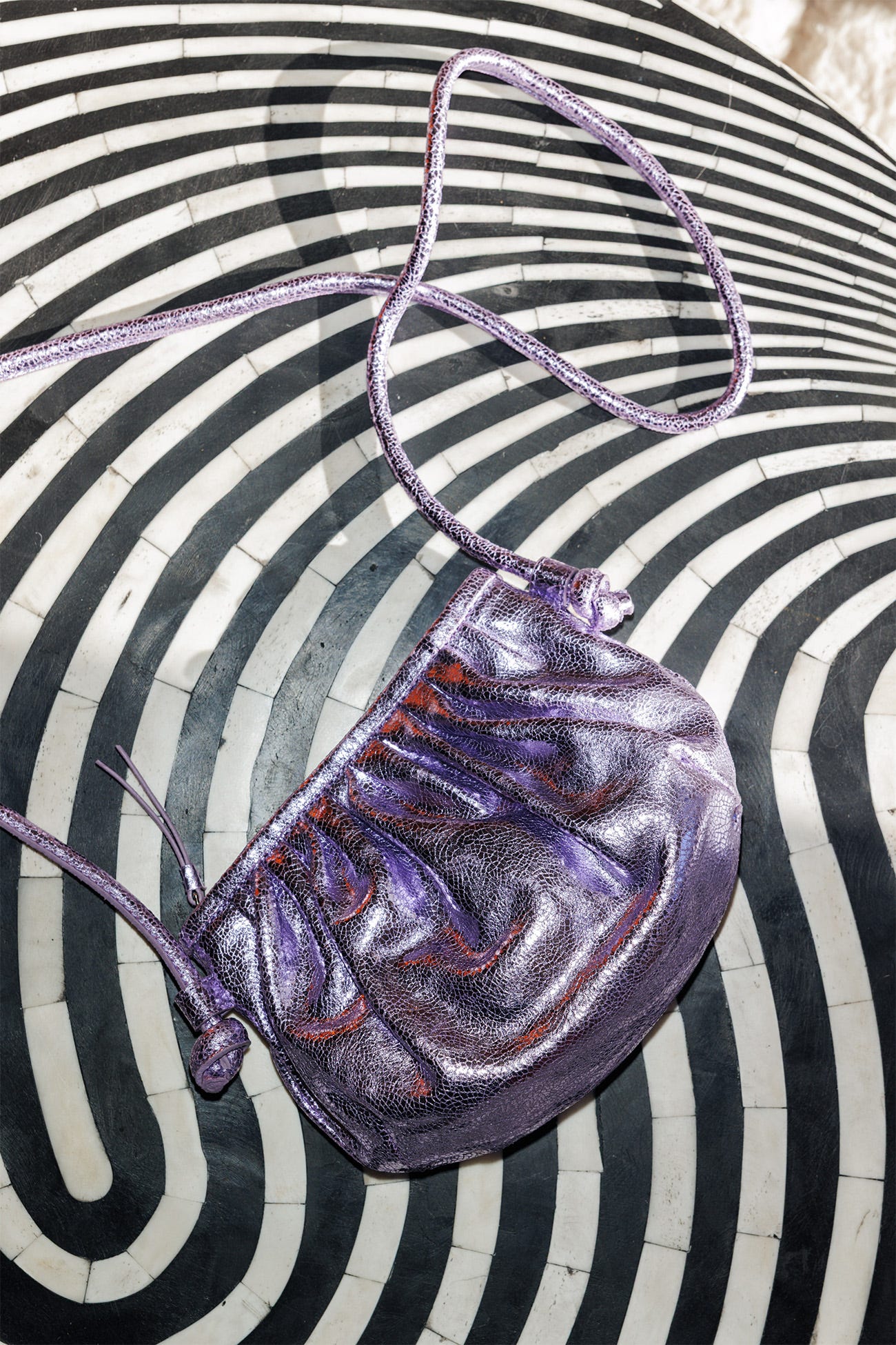 Sac en cuir irisé Femme