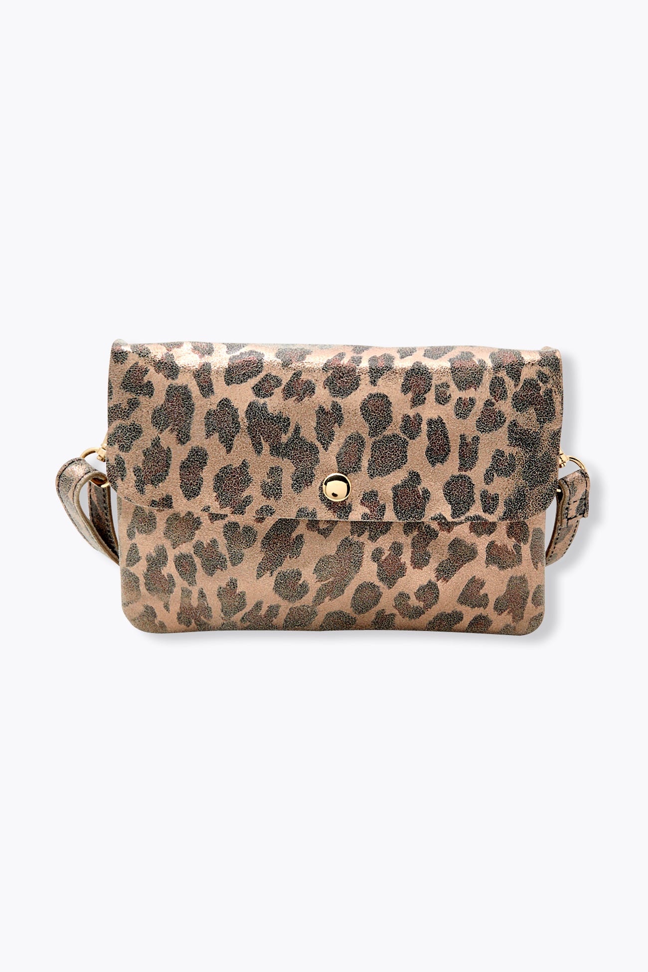 Pochette en cuir léopard
