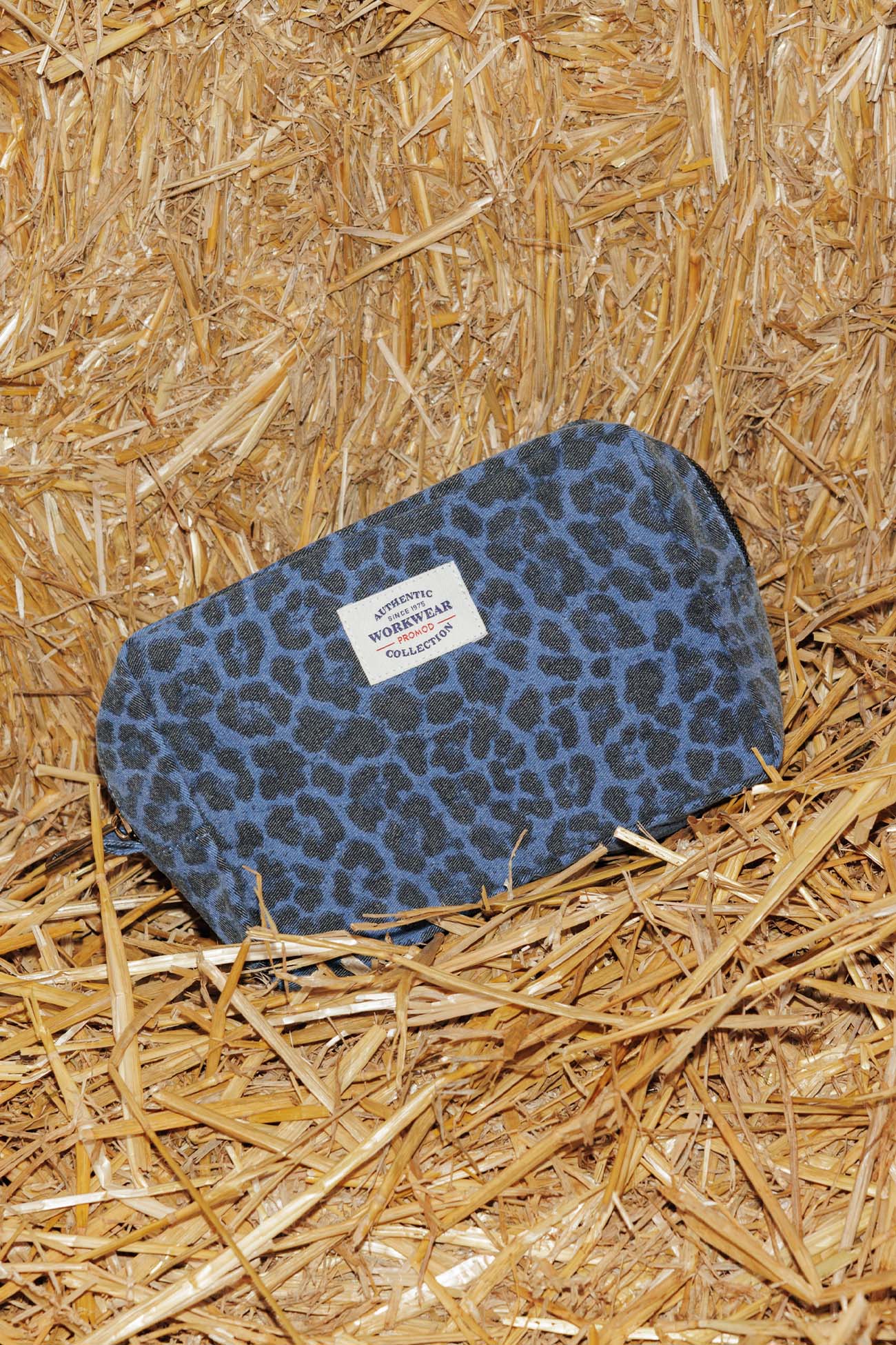 Trousse en jean léopard Femme