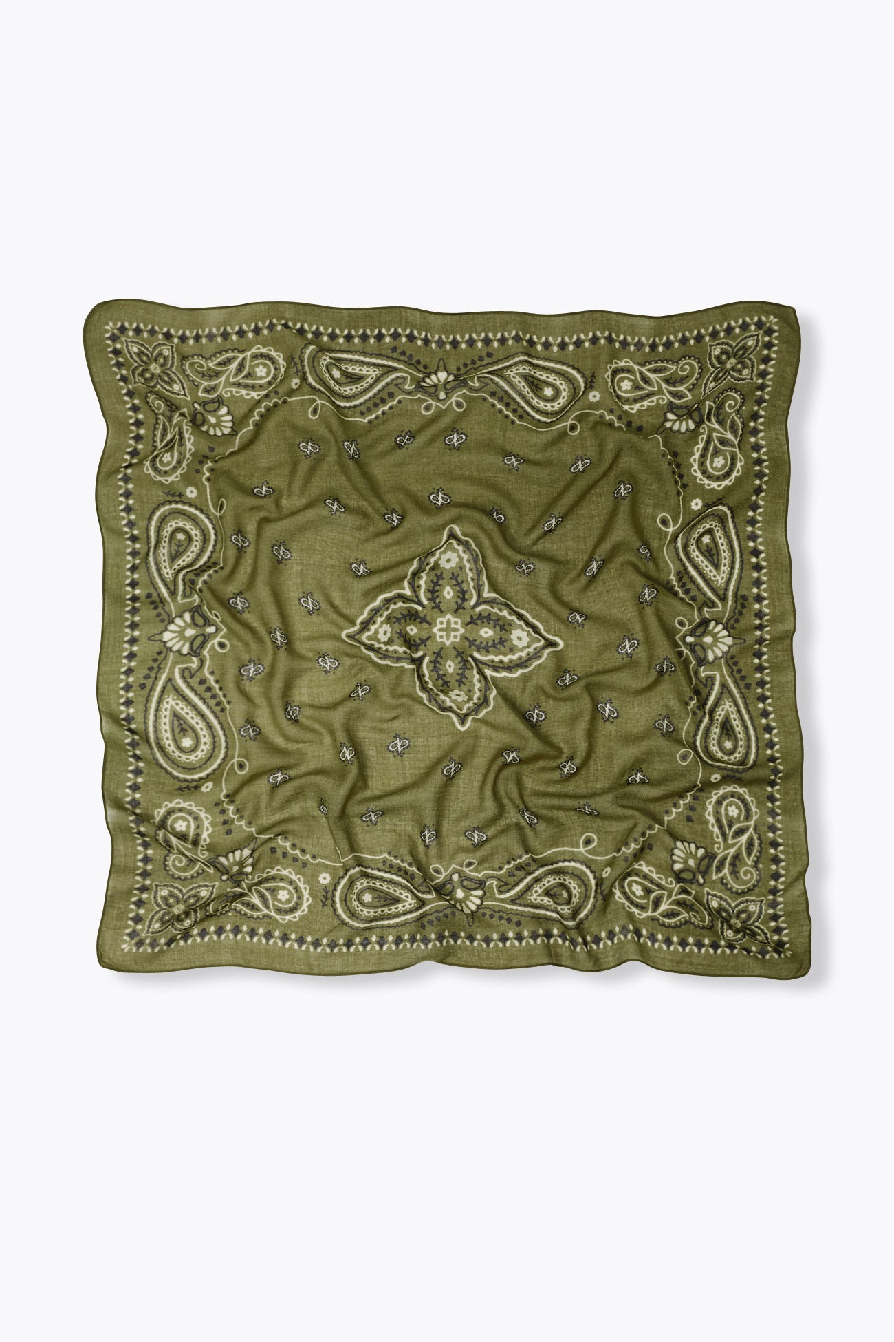Grand foulard bandana en laine