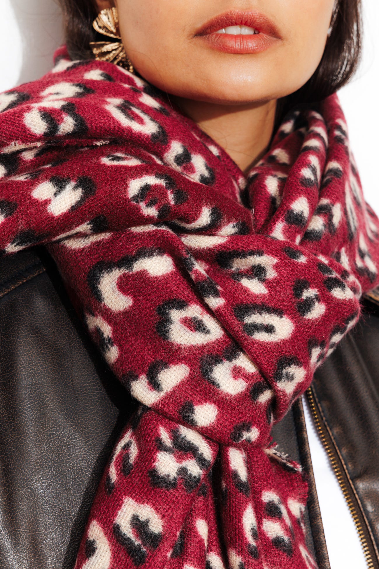 Grande écharpe léopard Femme