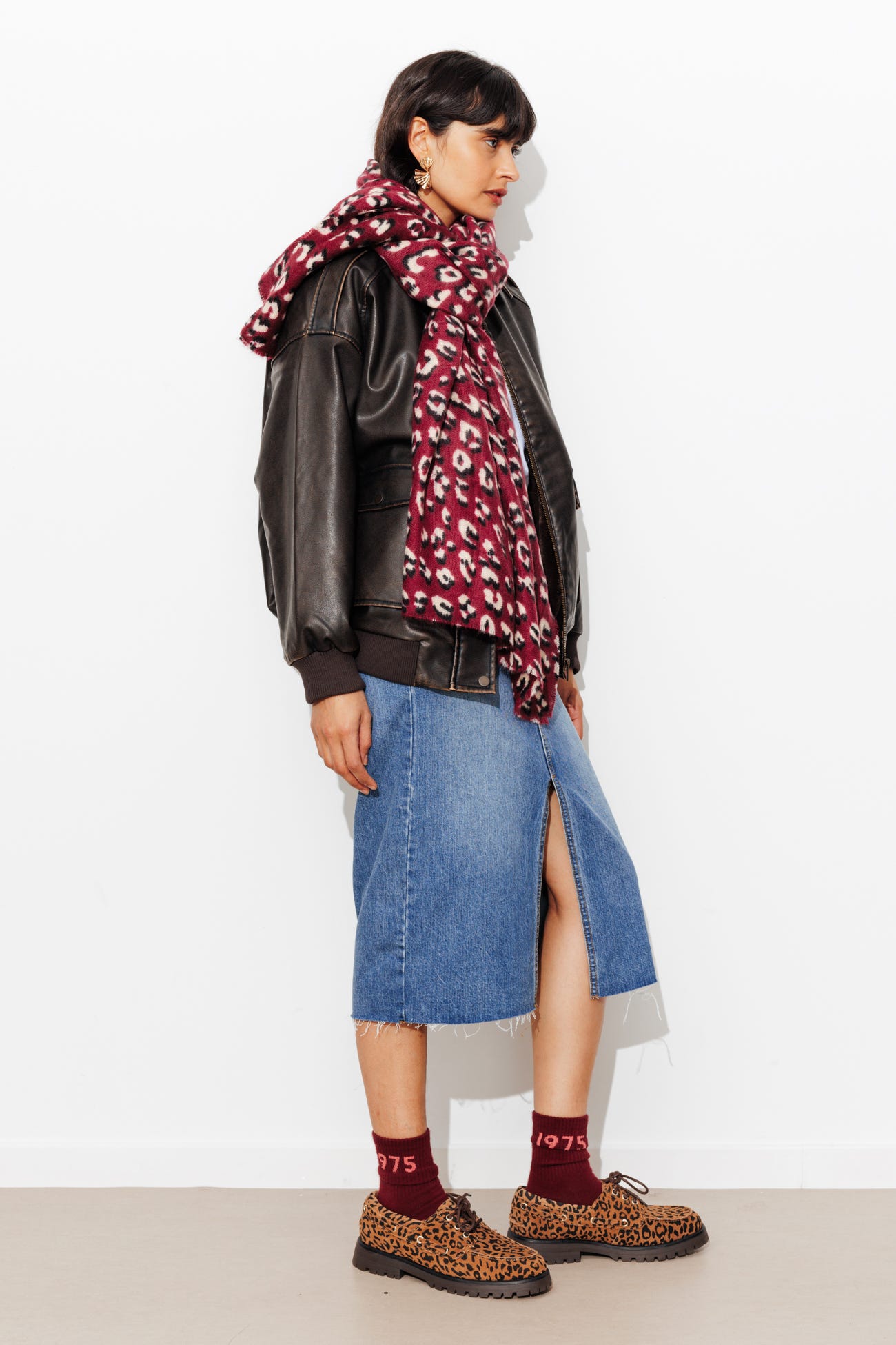 Grande écharpe léopard Femme