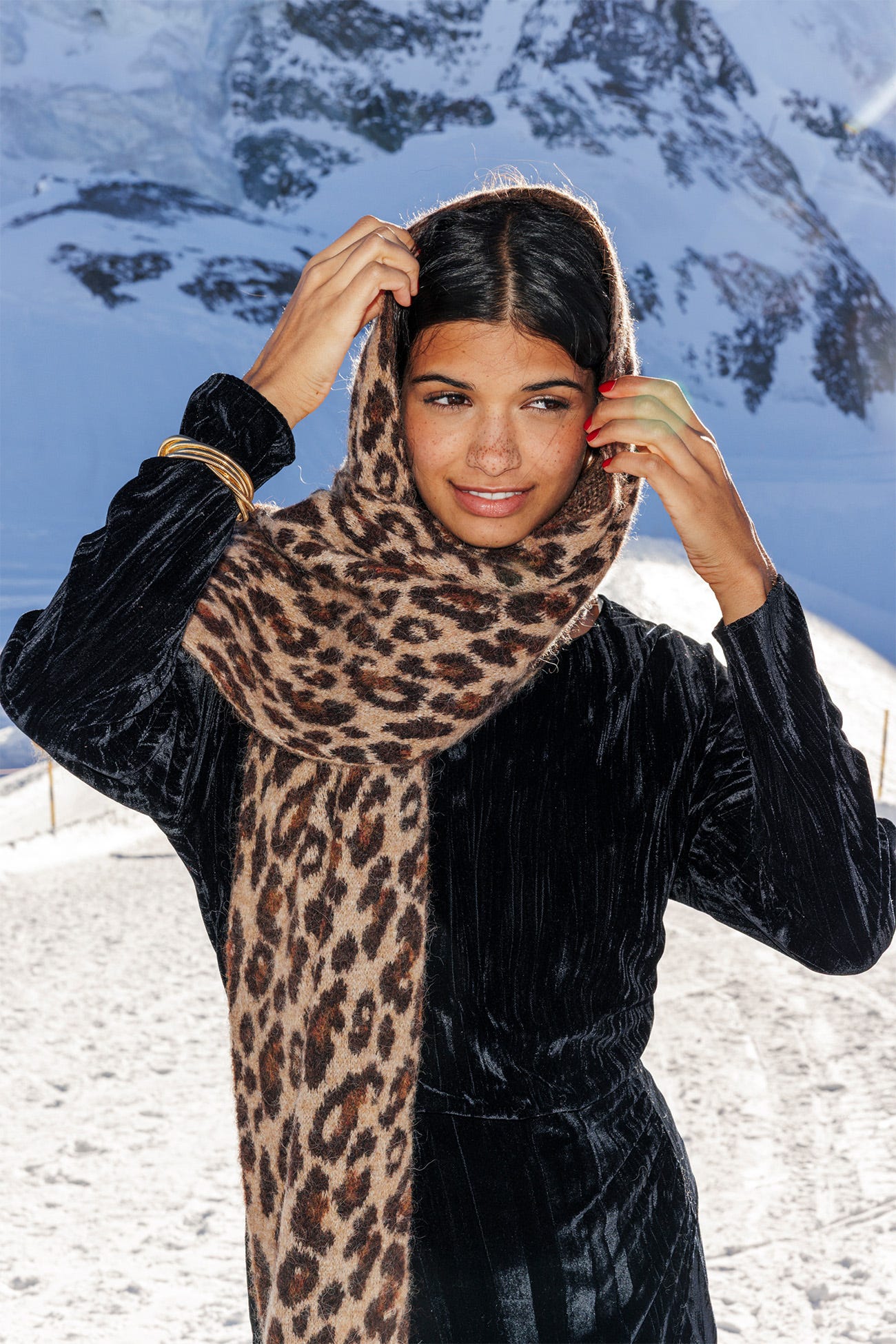 Echarpe léopard Femme