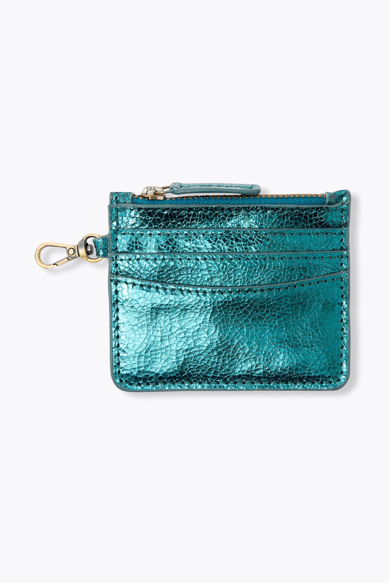 Porte-cartes en cuir irisé