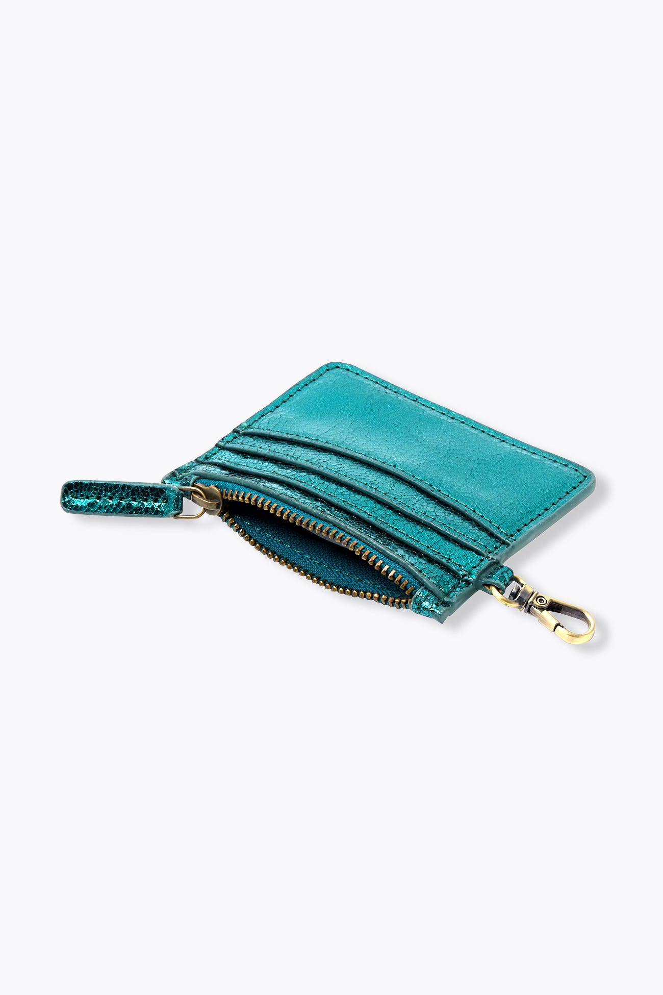 Porte-cartes en cuir irisé