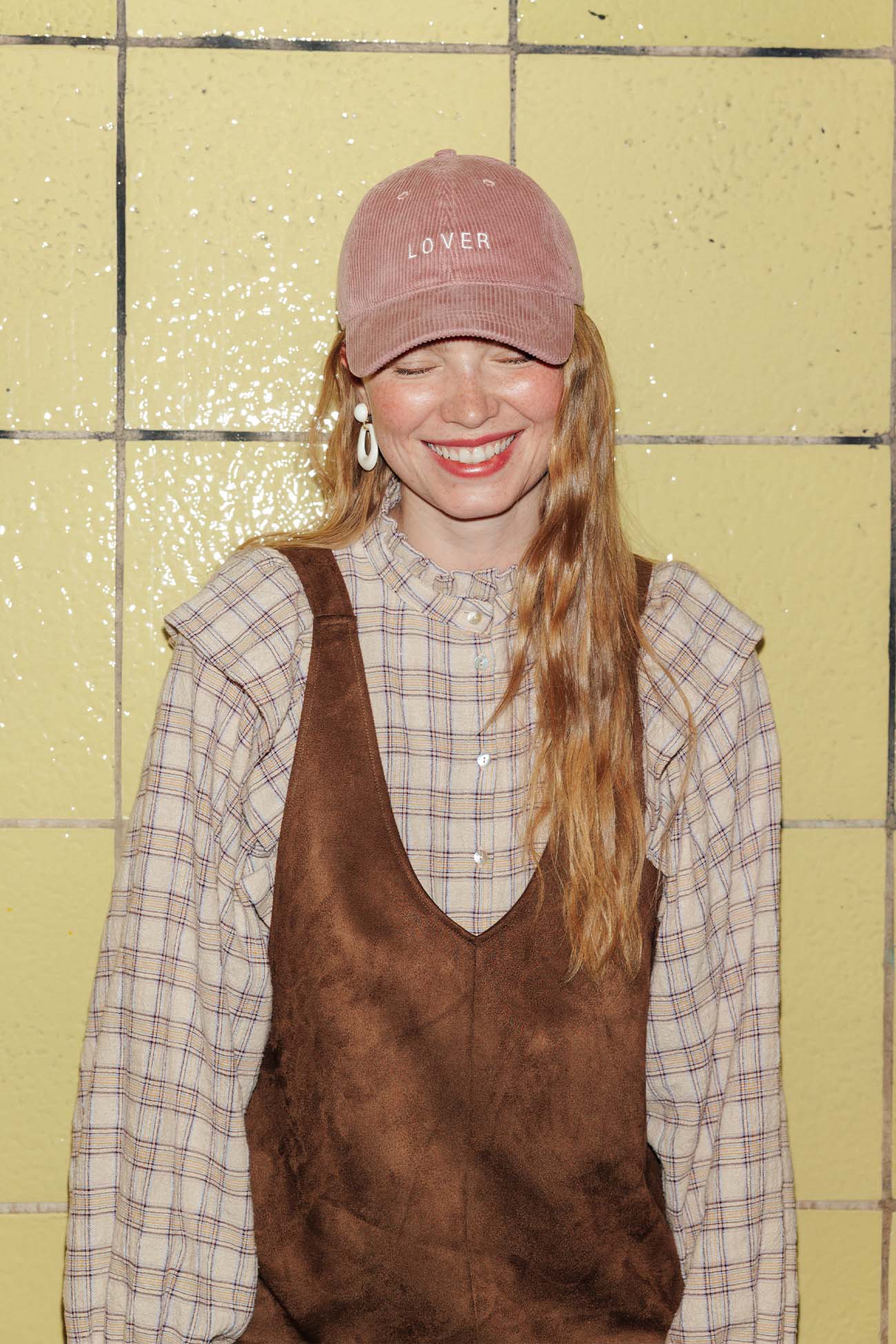 Corduroy baseball cap