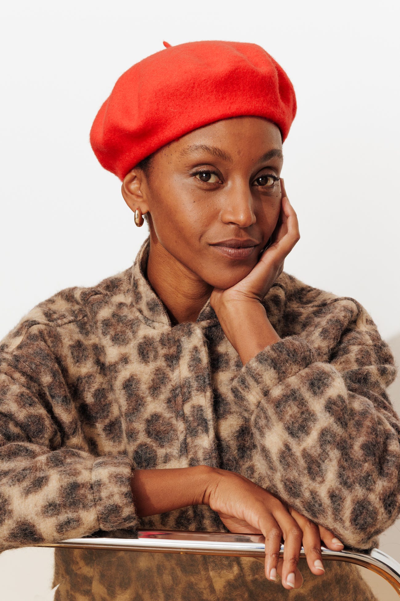 Wełniany beret damski