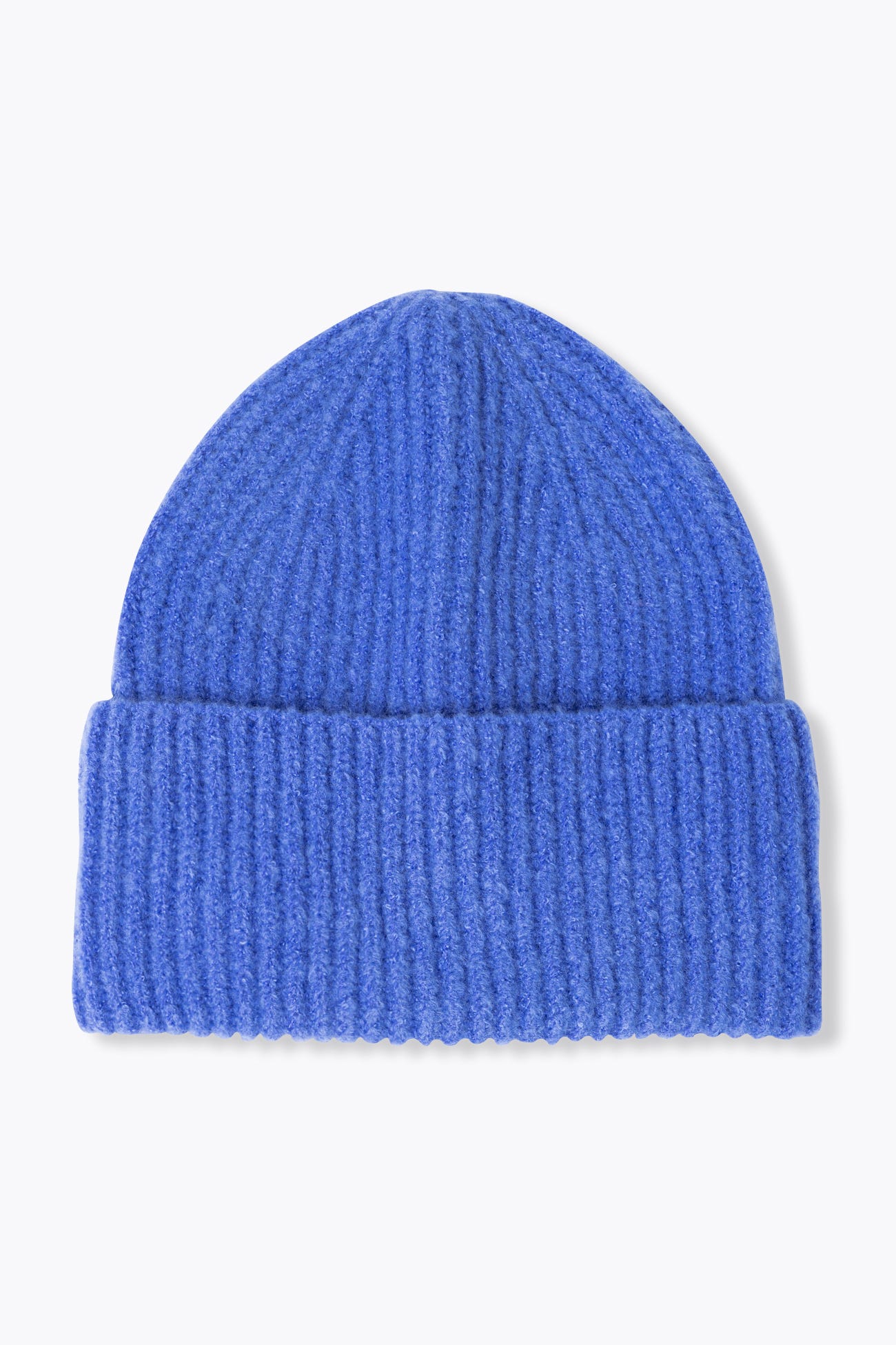 Turn-up rib knit hat