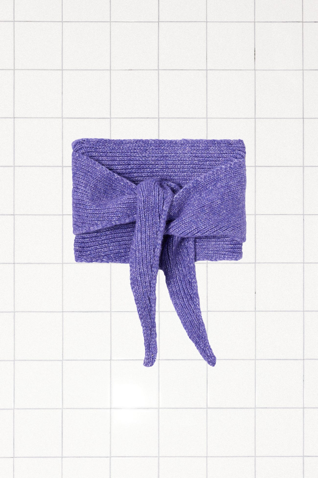 Brokatowy prążkowany szalik