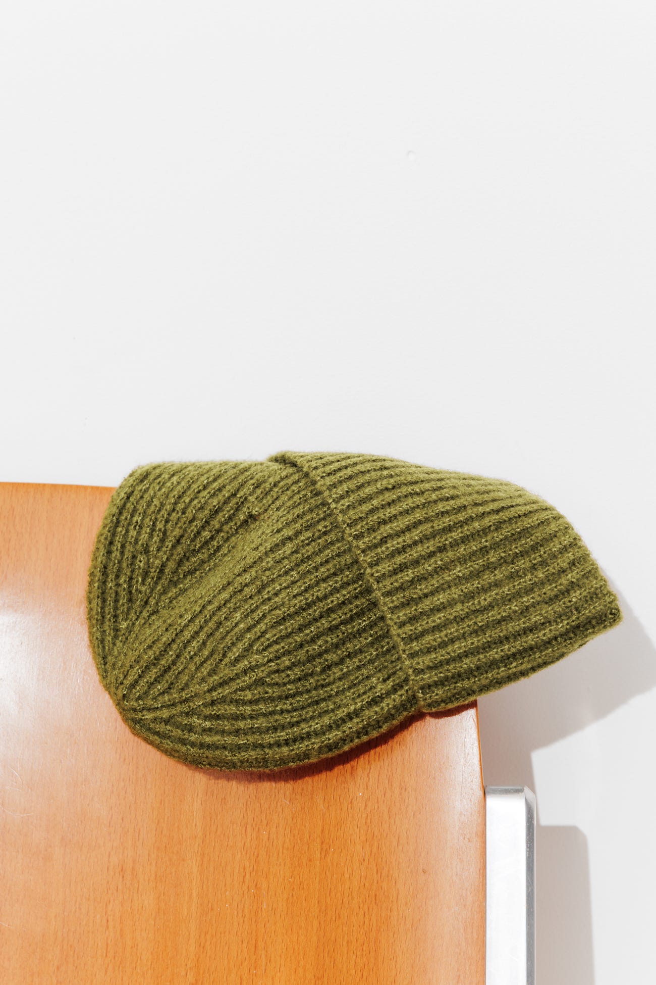 Bonnet côtelé à revers Femme