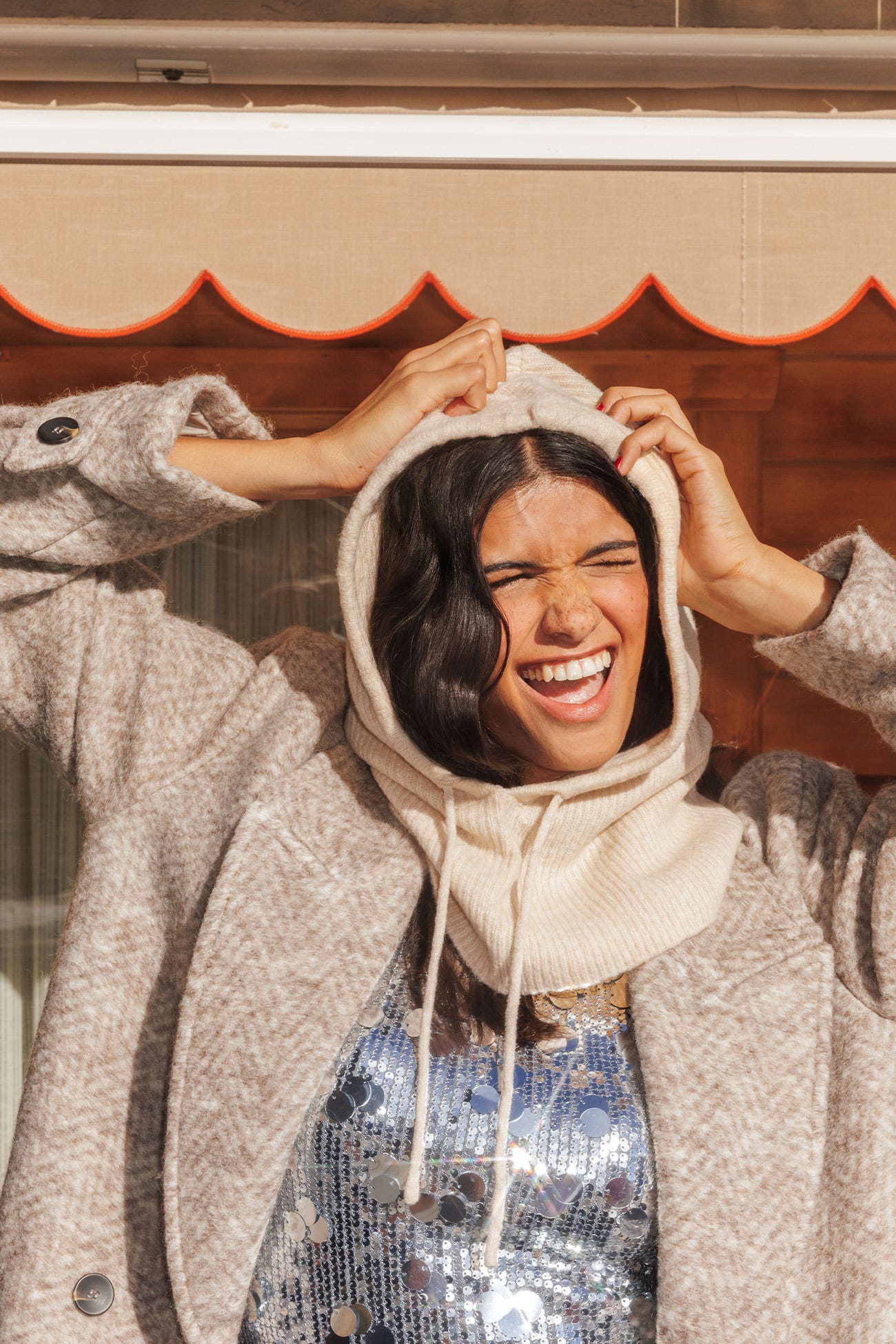 Cagoule oversize côtelée Femme