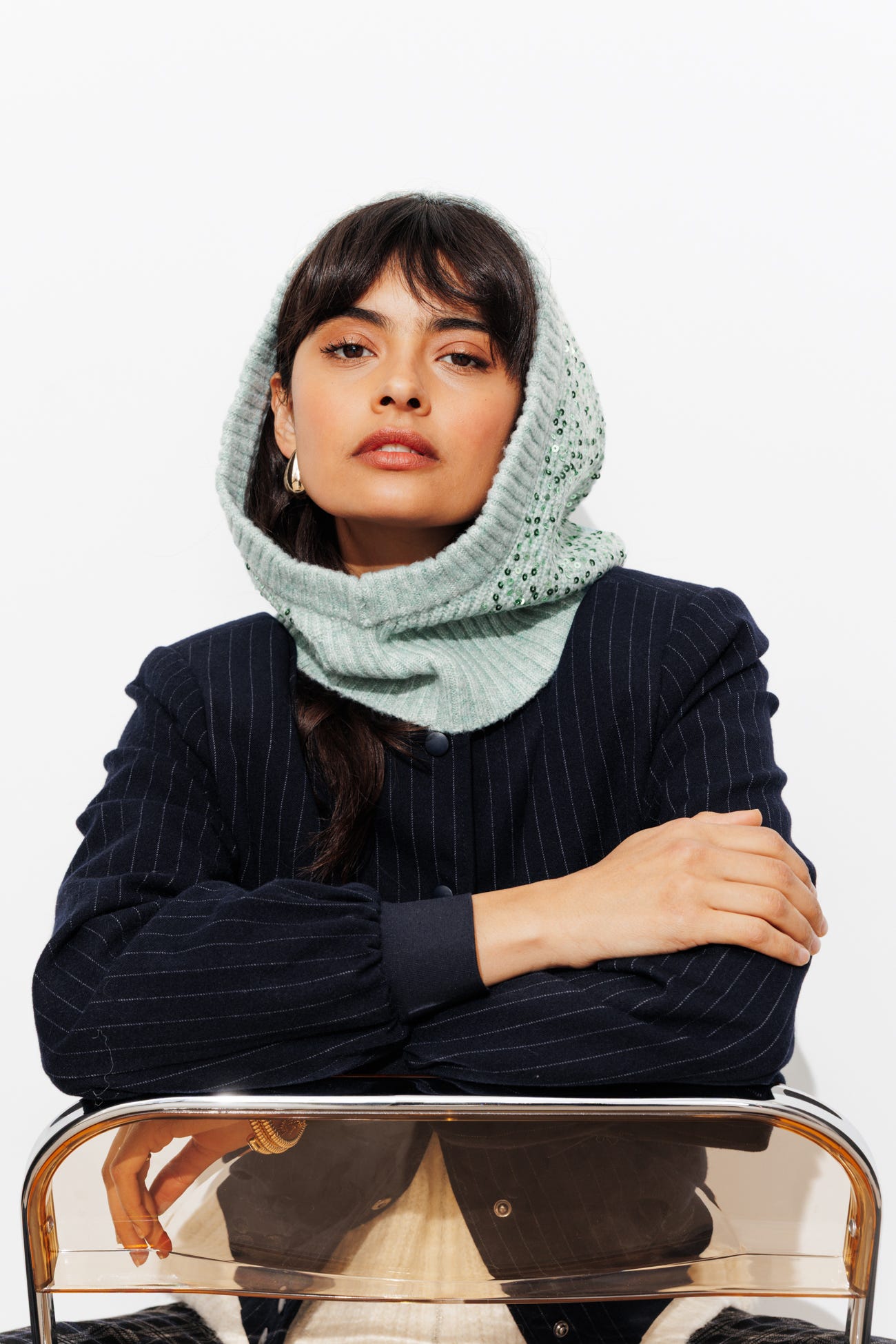 Cagoule à paillettes Femme