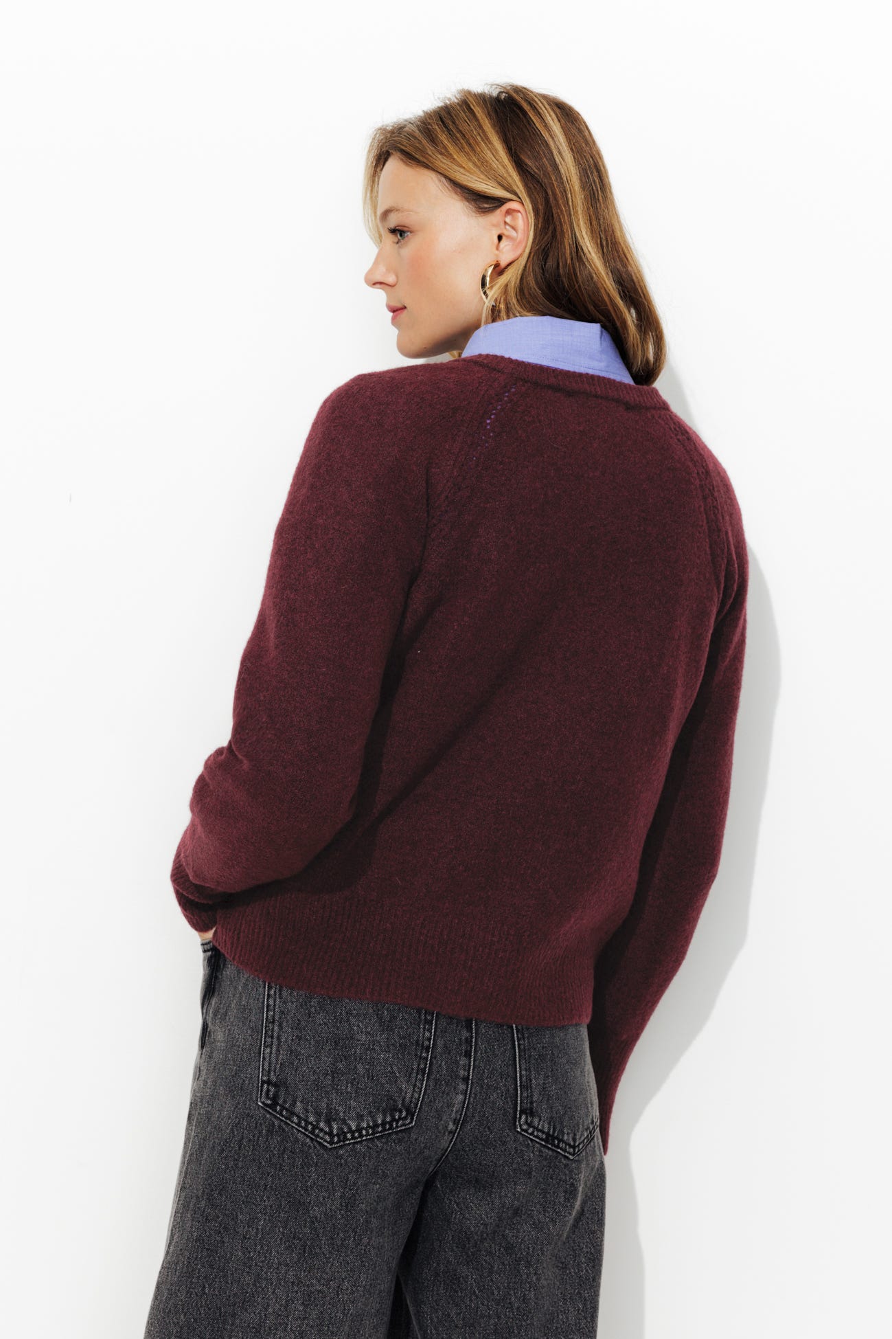 Cardigan mit rundem Kragen