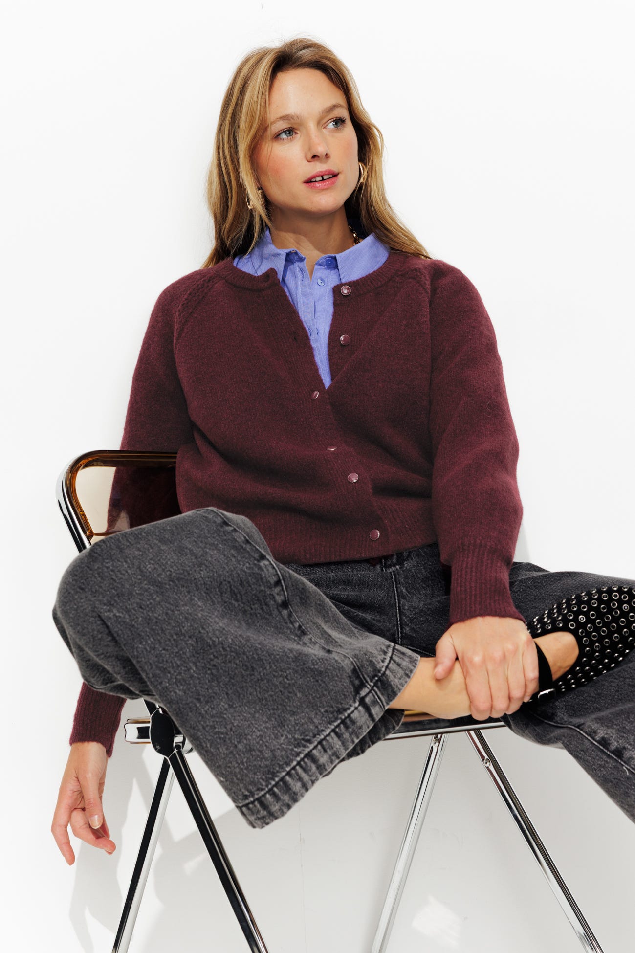 Cardigan col rond Femme