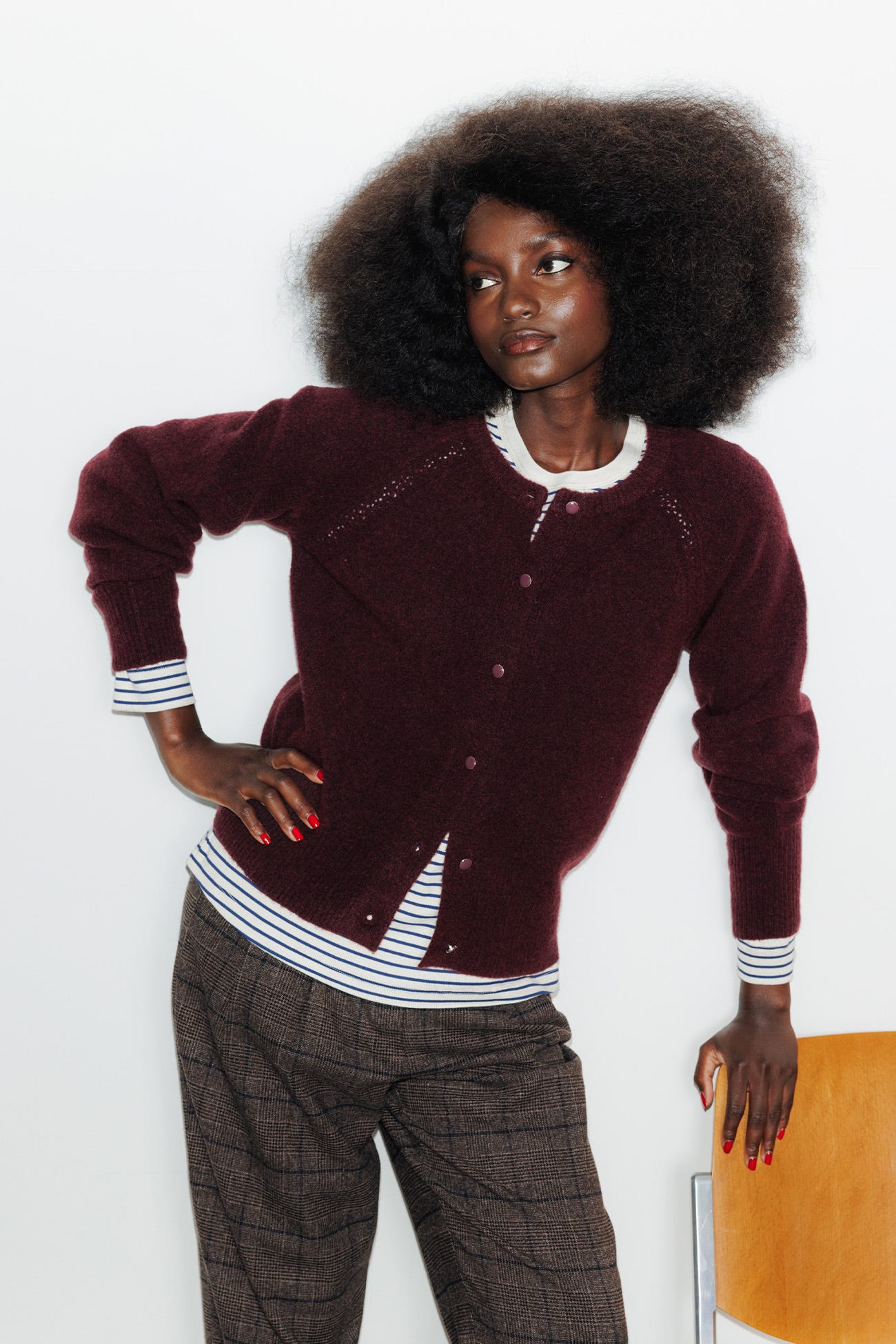 Cardigan mit rundem Kragen