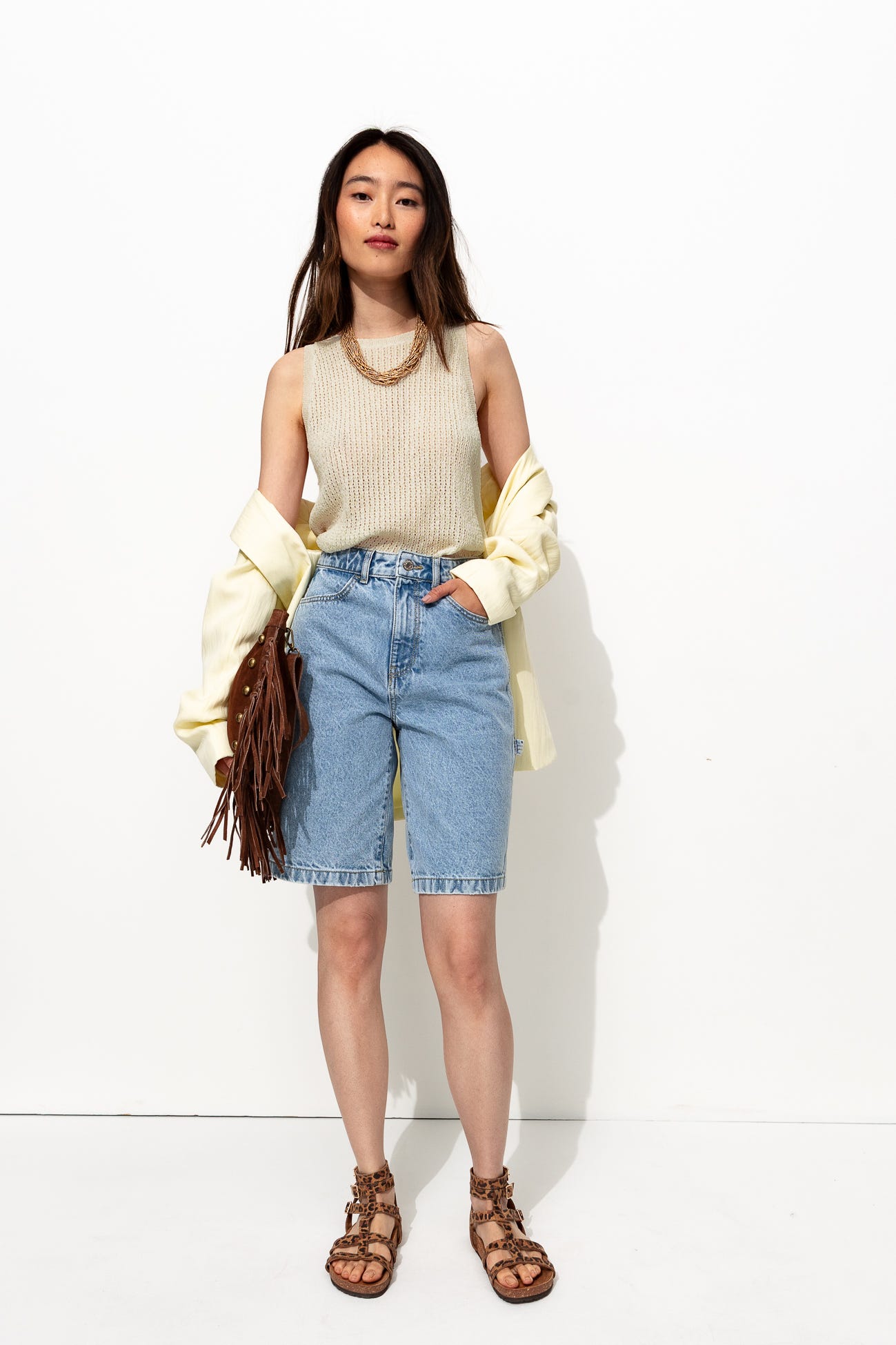 Sleeveless knit top