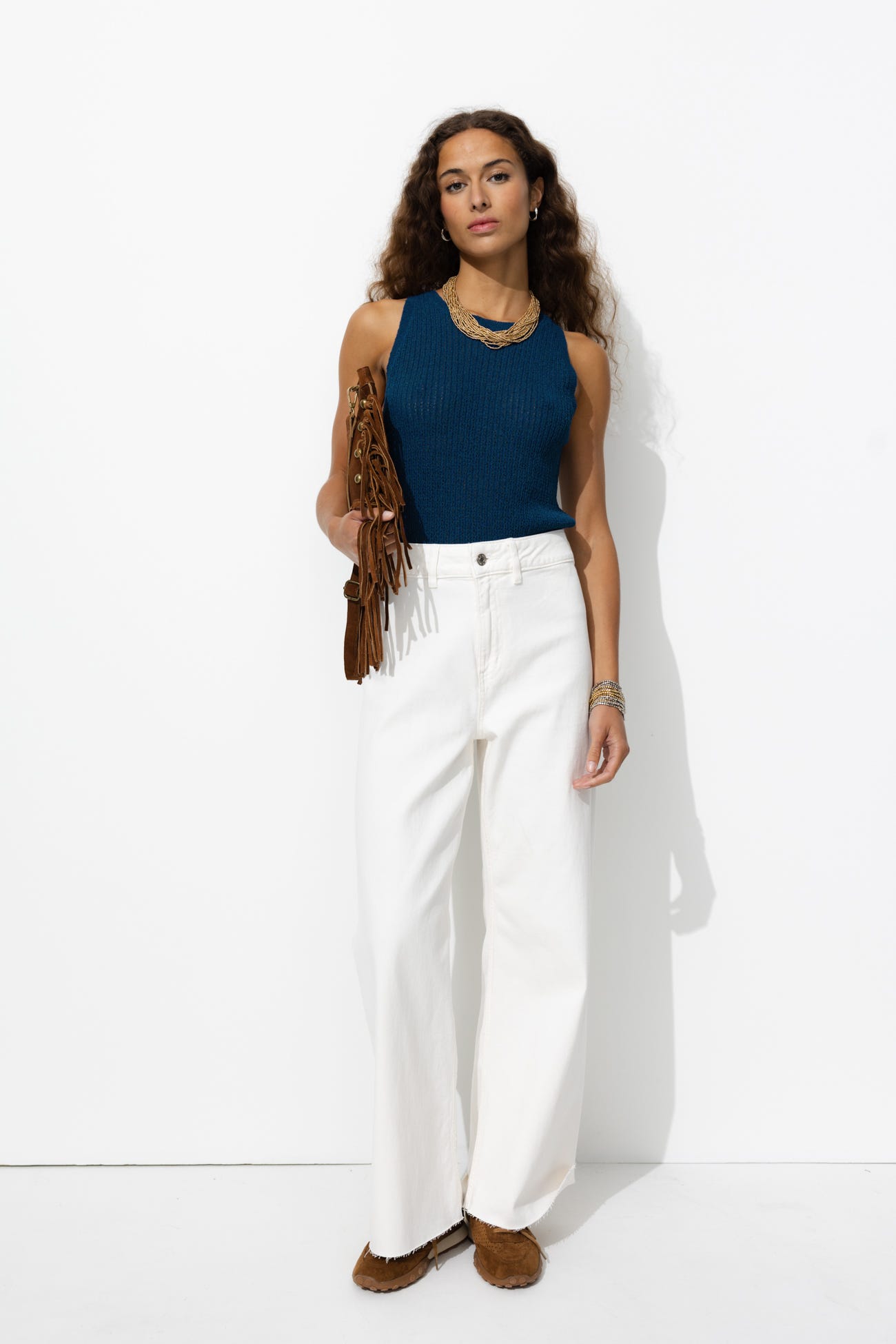 Pull-débardeur maille ajourée