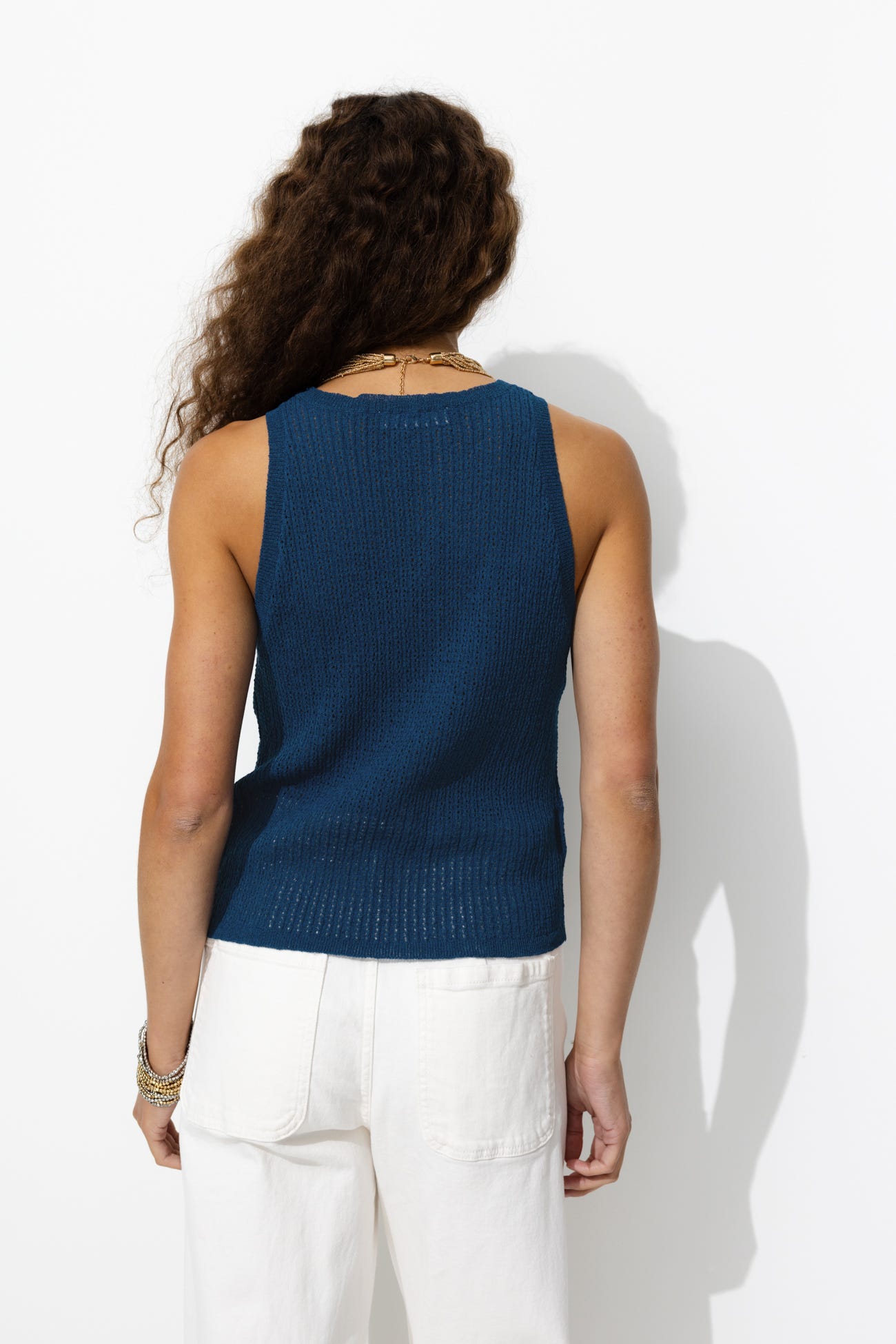 Pull-débardeur maille ajourée