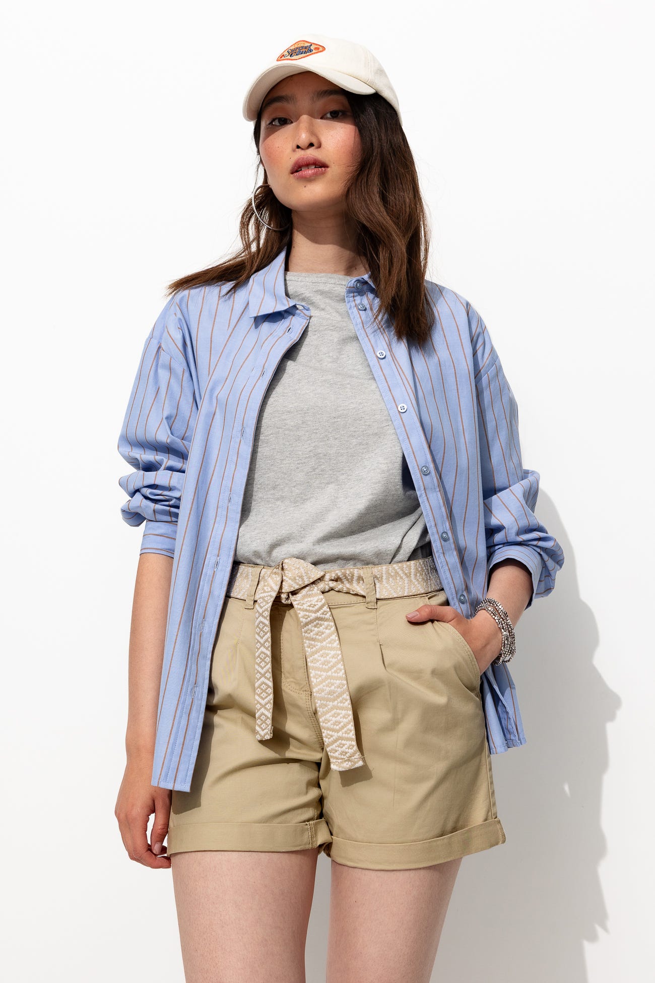 Short à pinces + ceinture