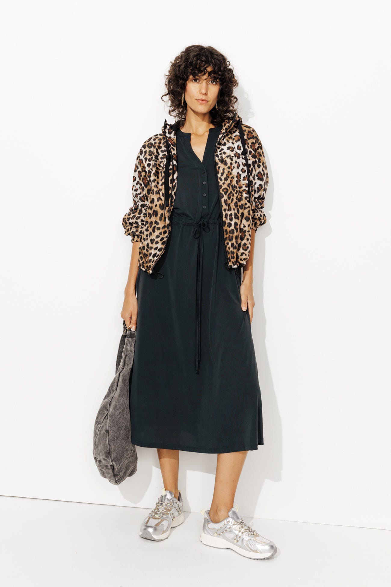 Robe midi en jersey Femme