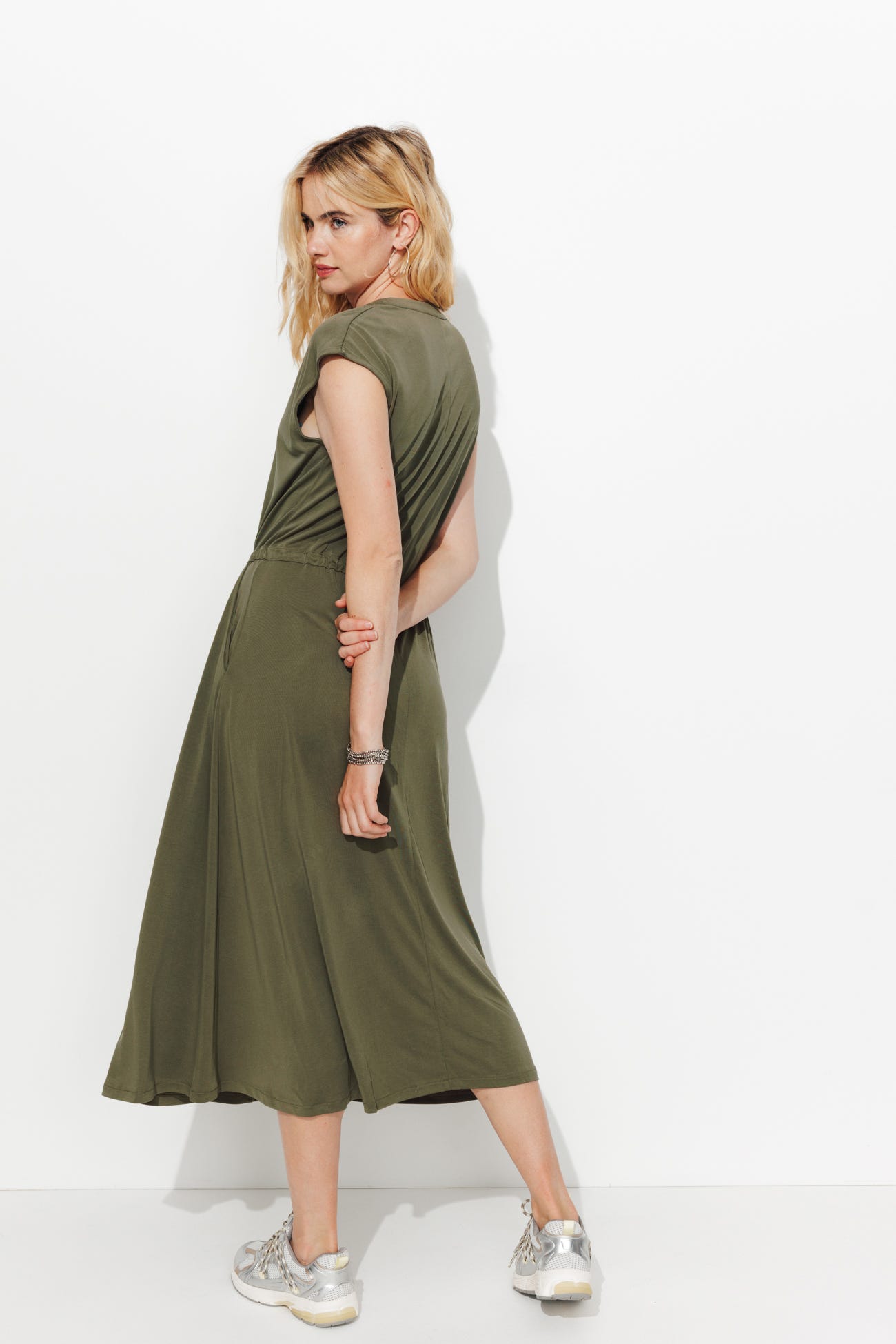 Robe midi en jersey Femme