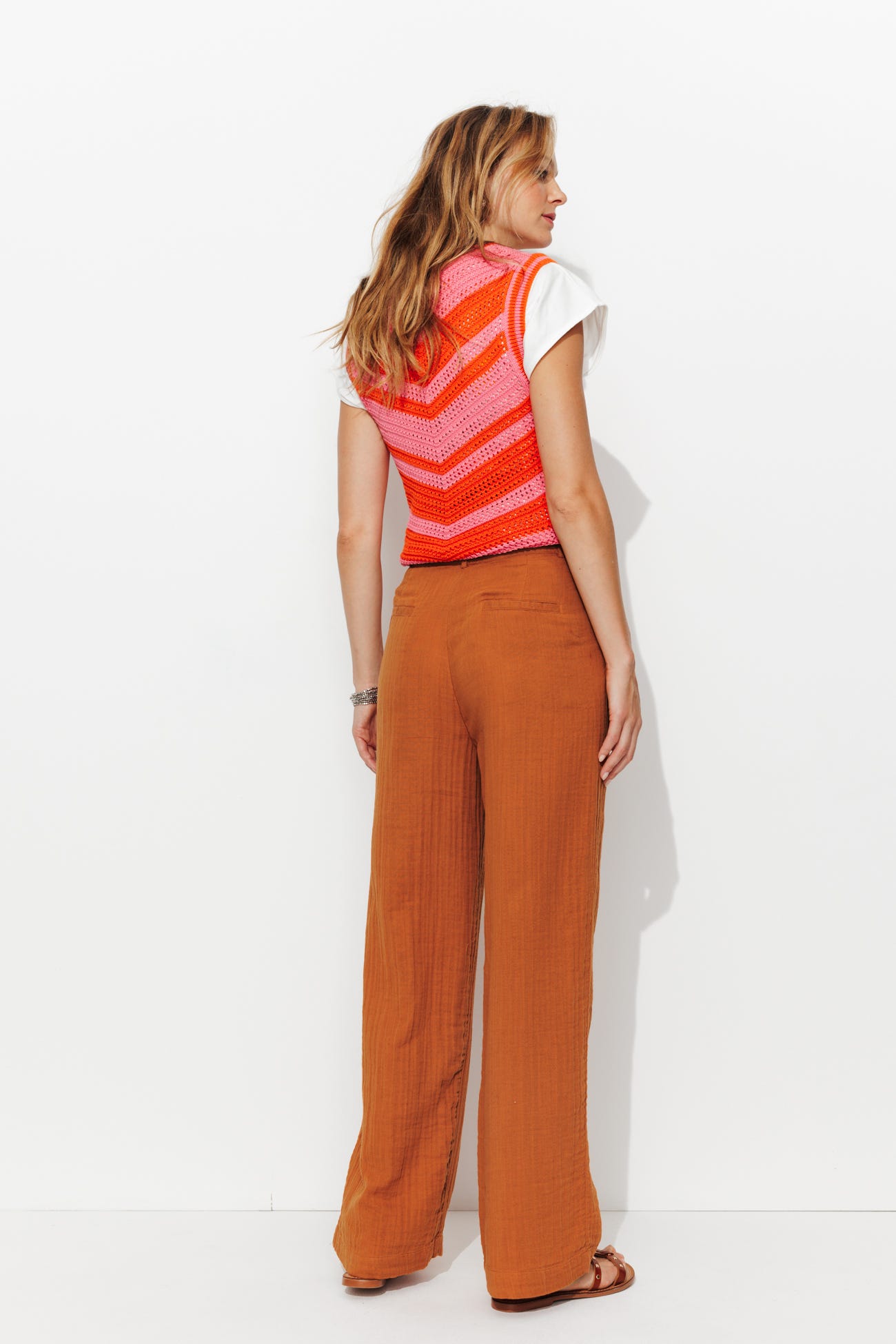 Pantalon gaze de coton Femme
