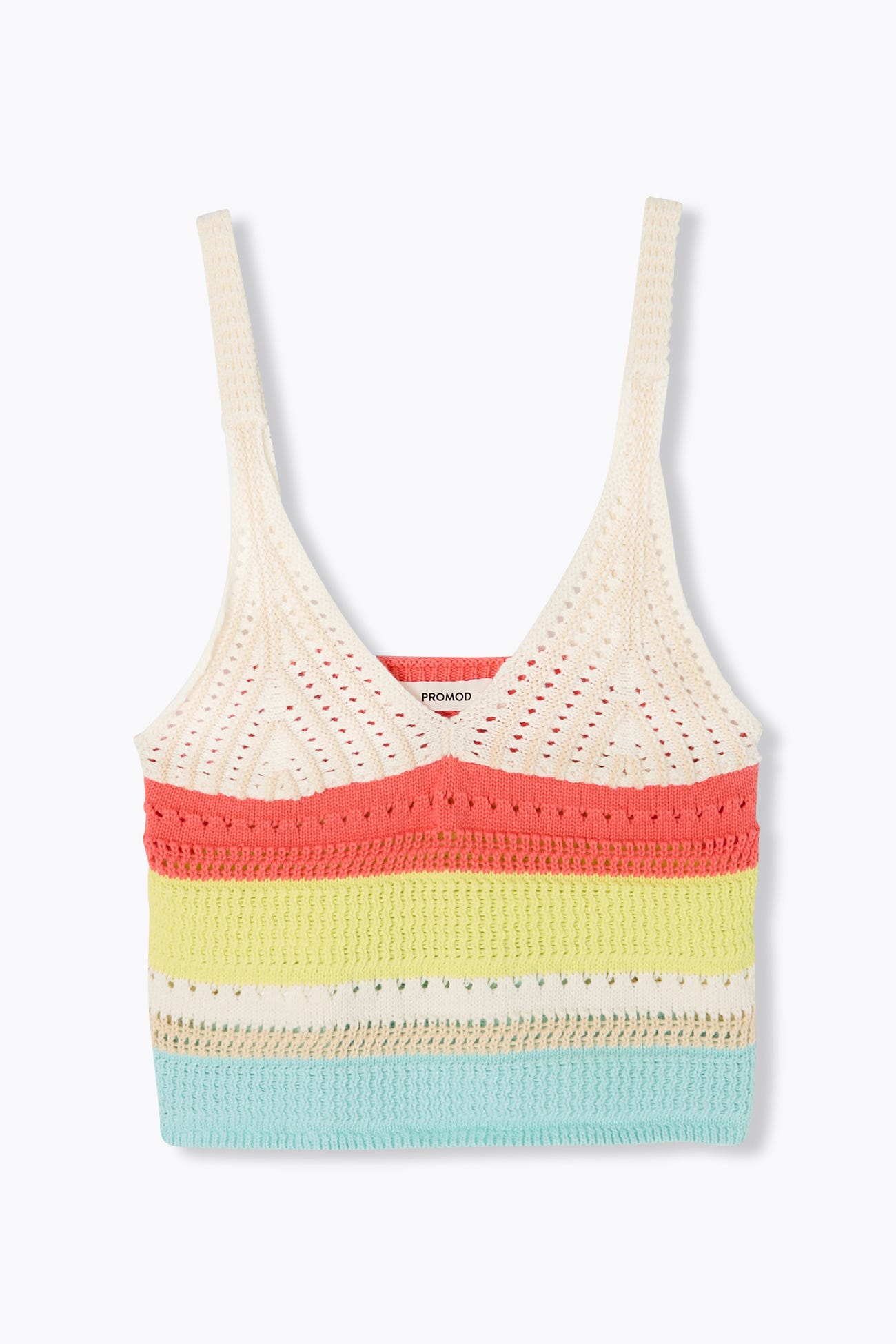 Crop top crochet a righe