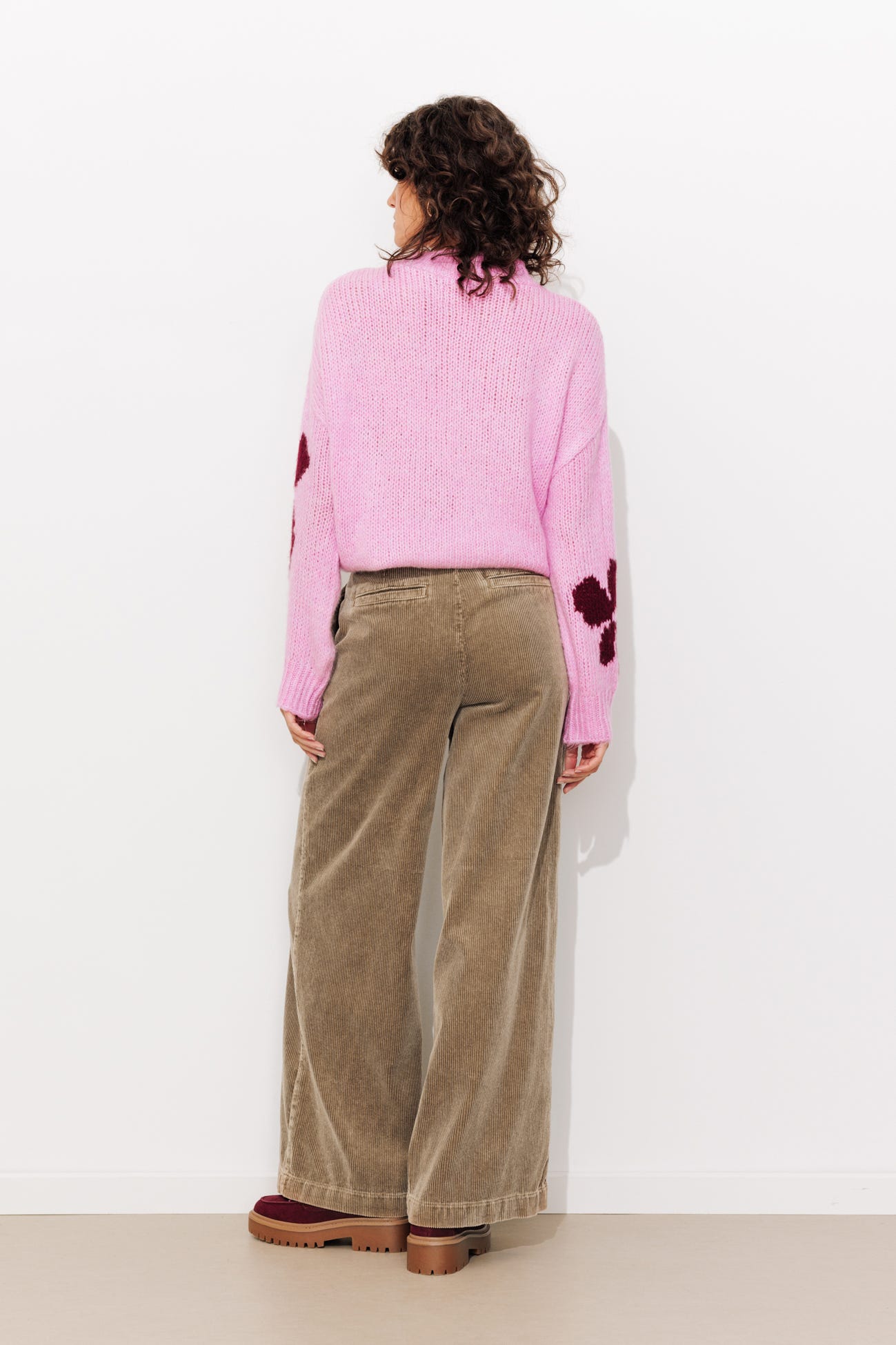 Wideleg corduroy trousers