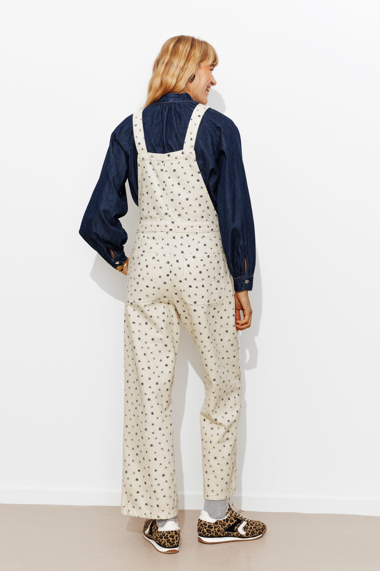 Salopette à fleurs Femme