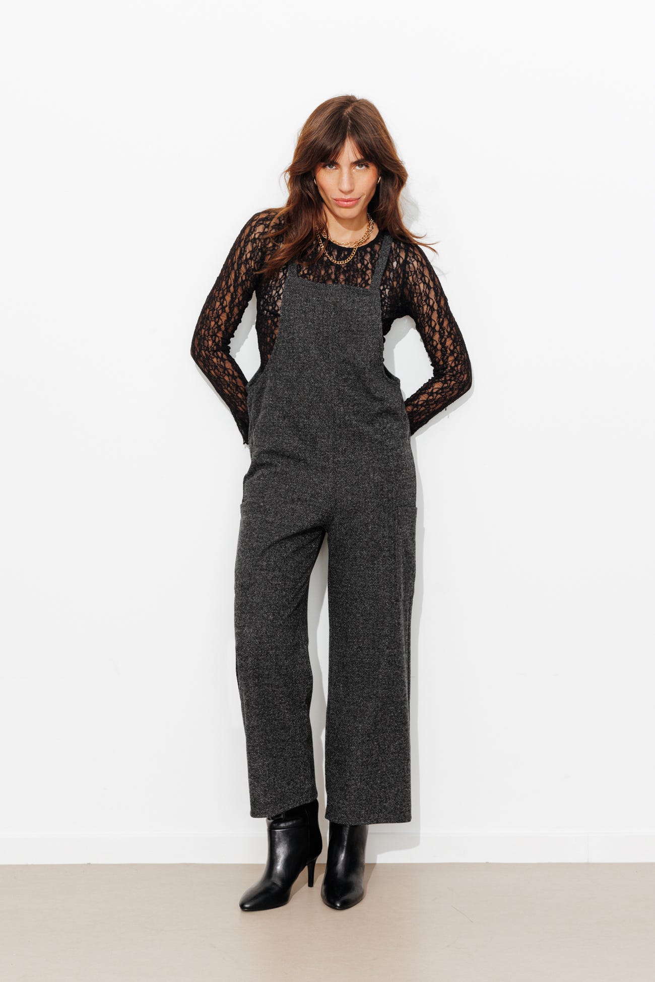 Salopette a spina di pesce