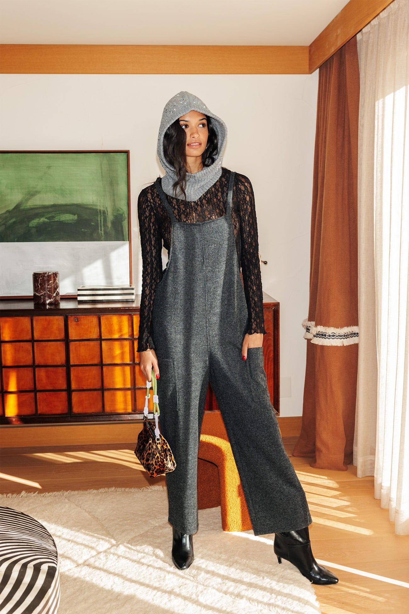 Salopette a spina di pesce