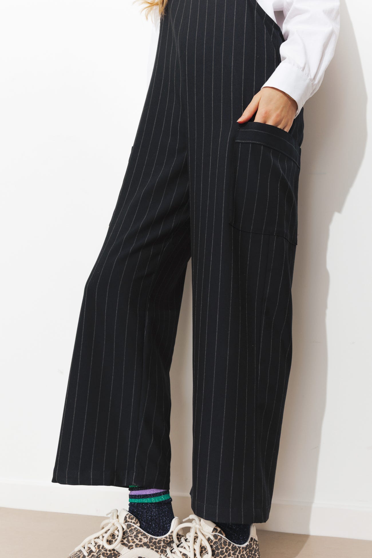 Combi-salopette rayée Femme