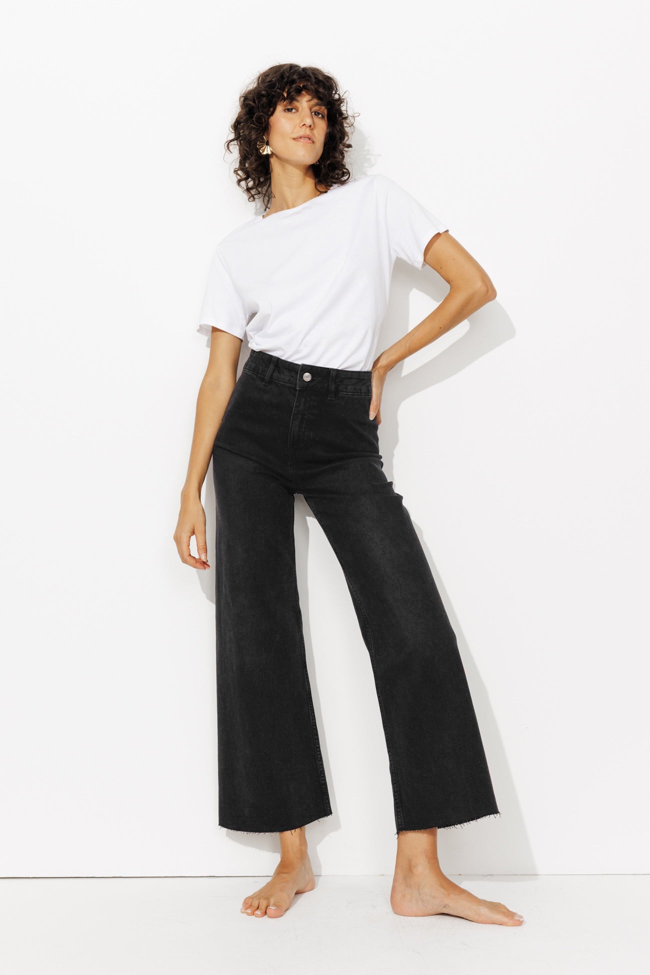 HECTOR jean taille haute - Noir