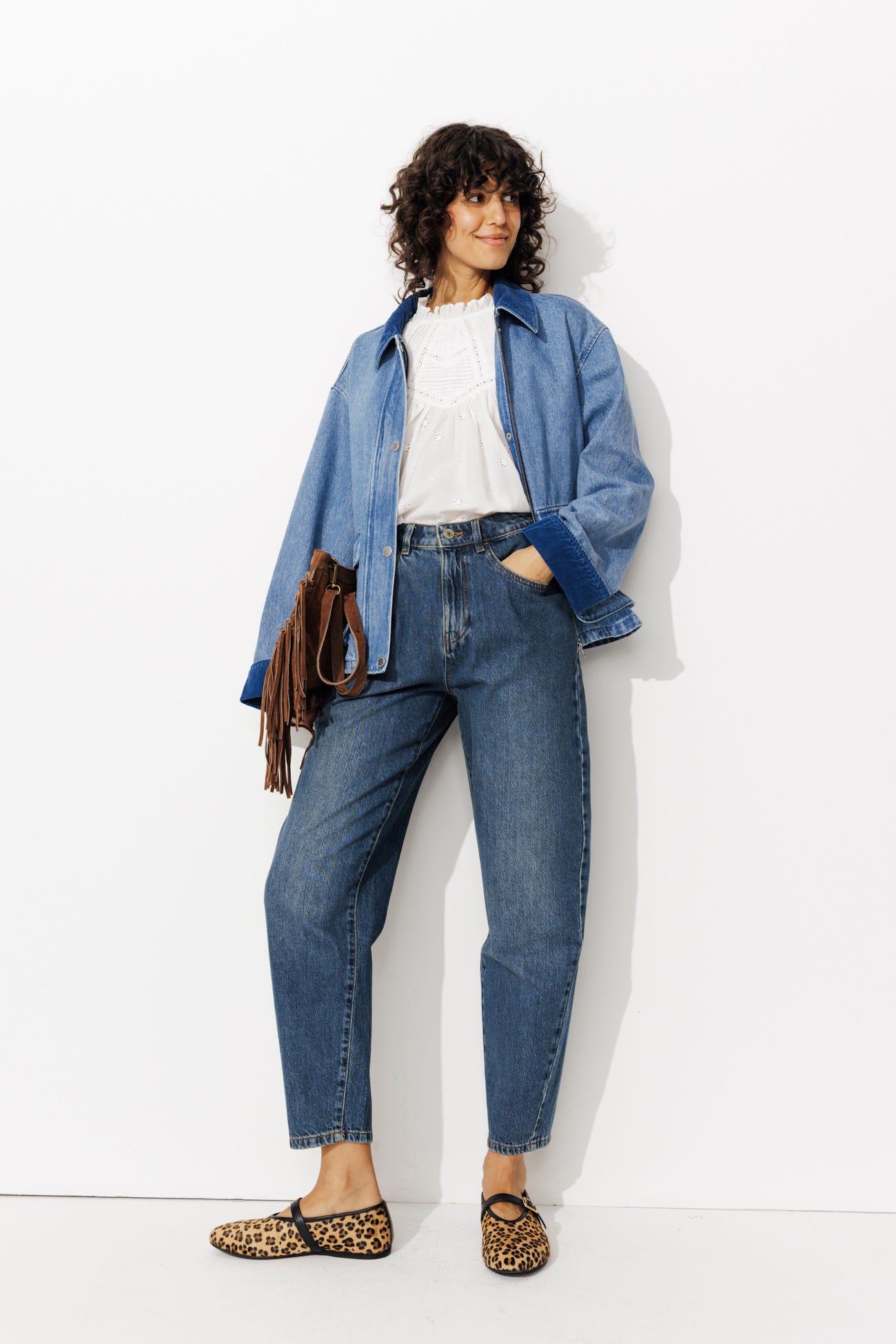 Ballonjeans mit hoher Taille