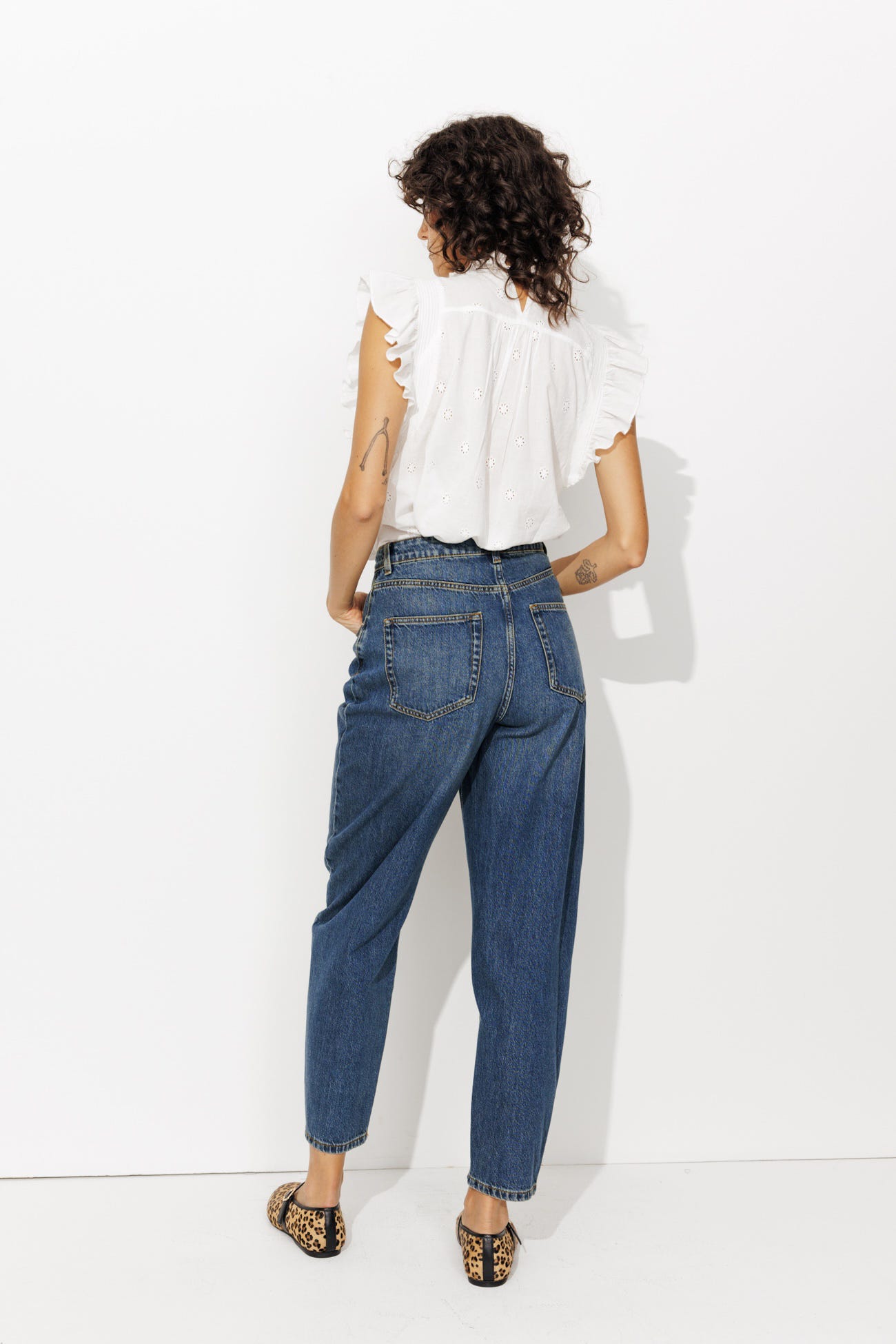 Ballonjeans mit hoher Taille