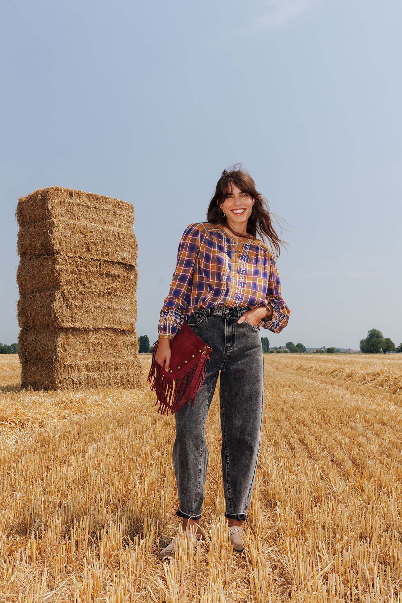 High-waist balloon jeans