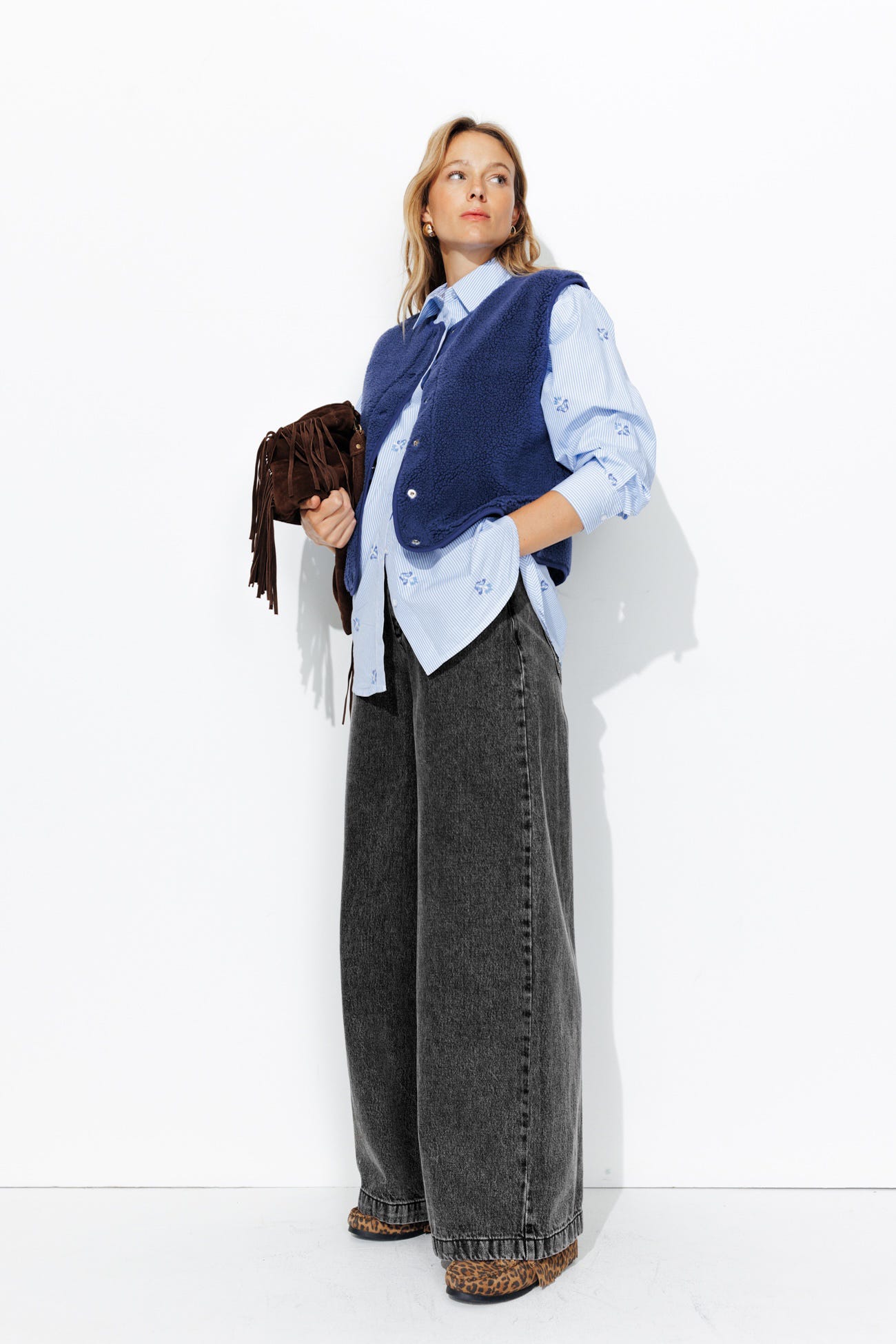 Weite High Waist-Jeans