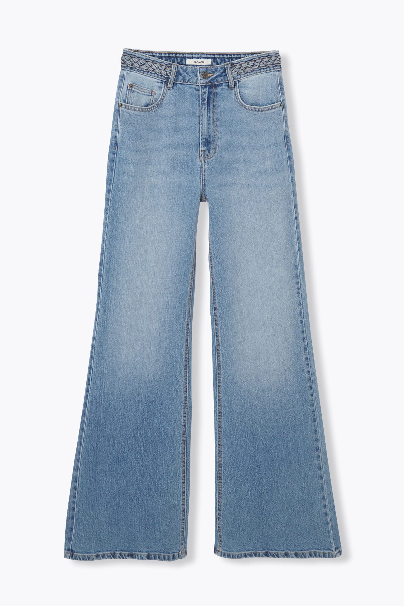 Jean flare tiro alto