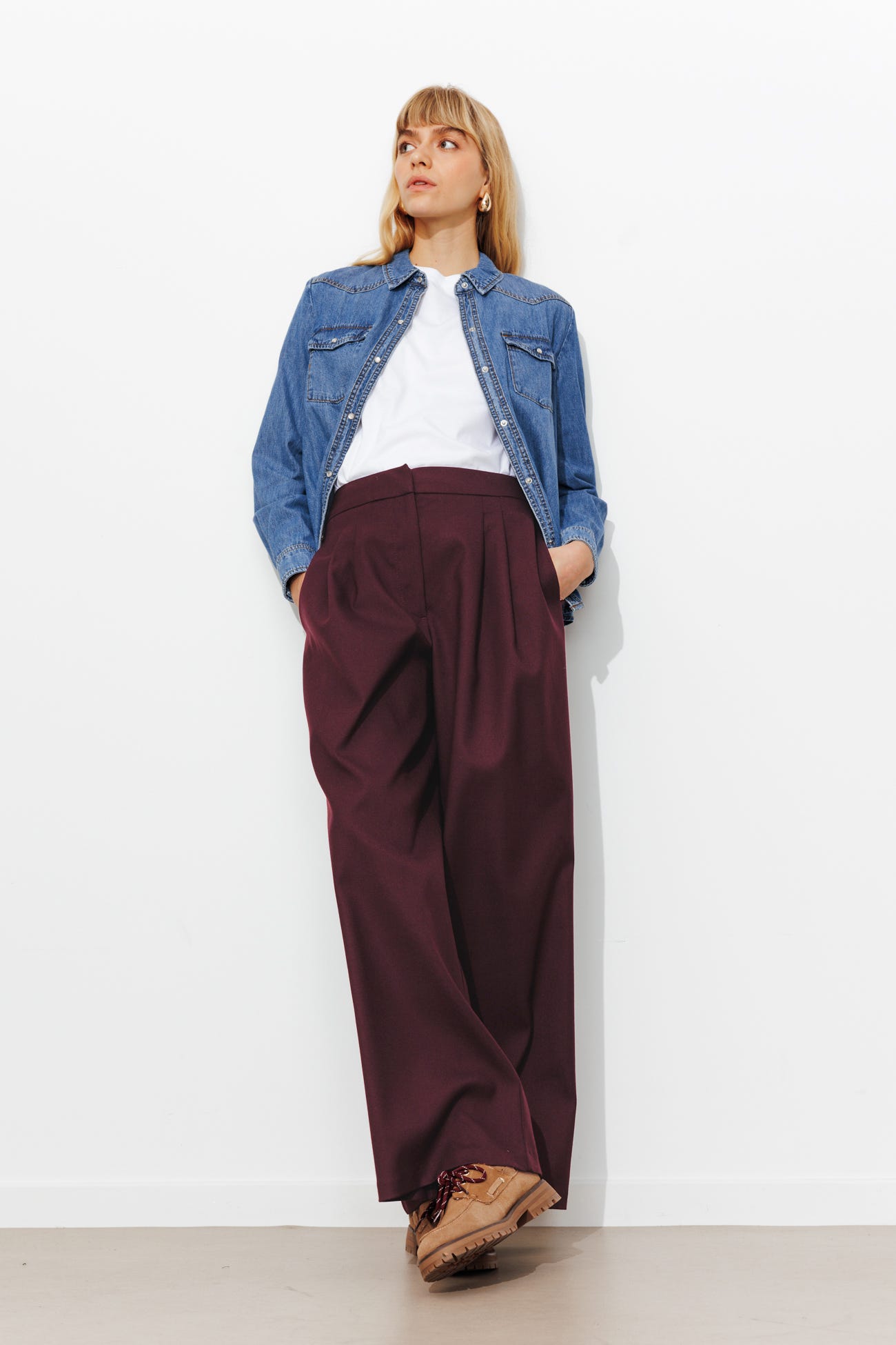 Pantalon large à pinces