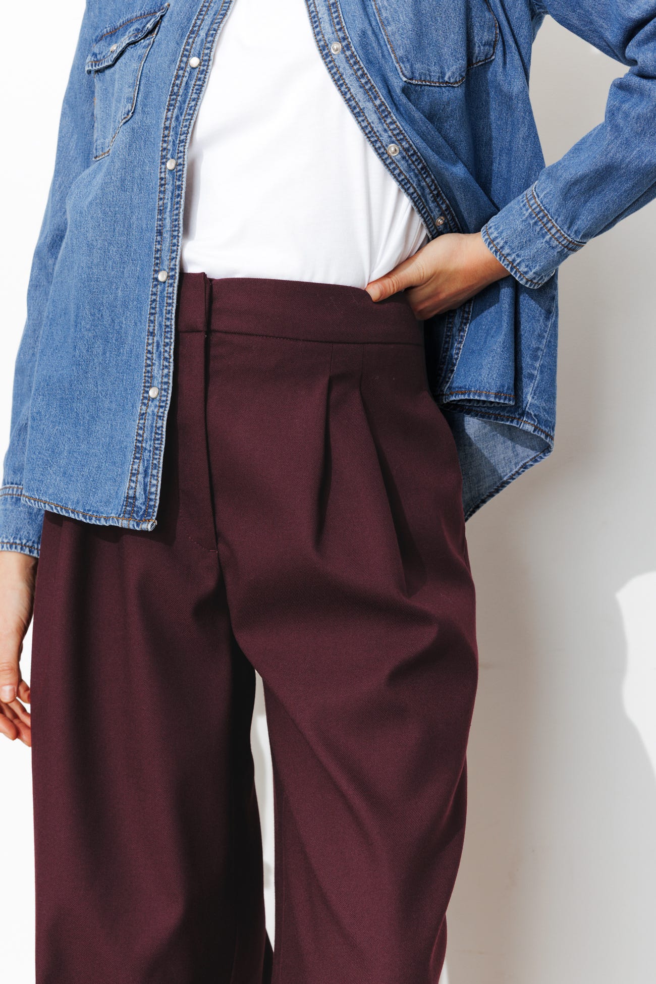 Pantalon large à pinces