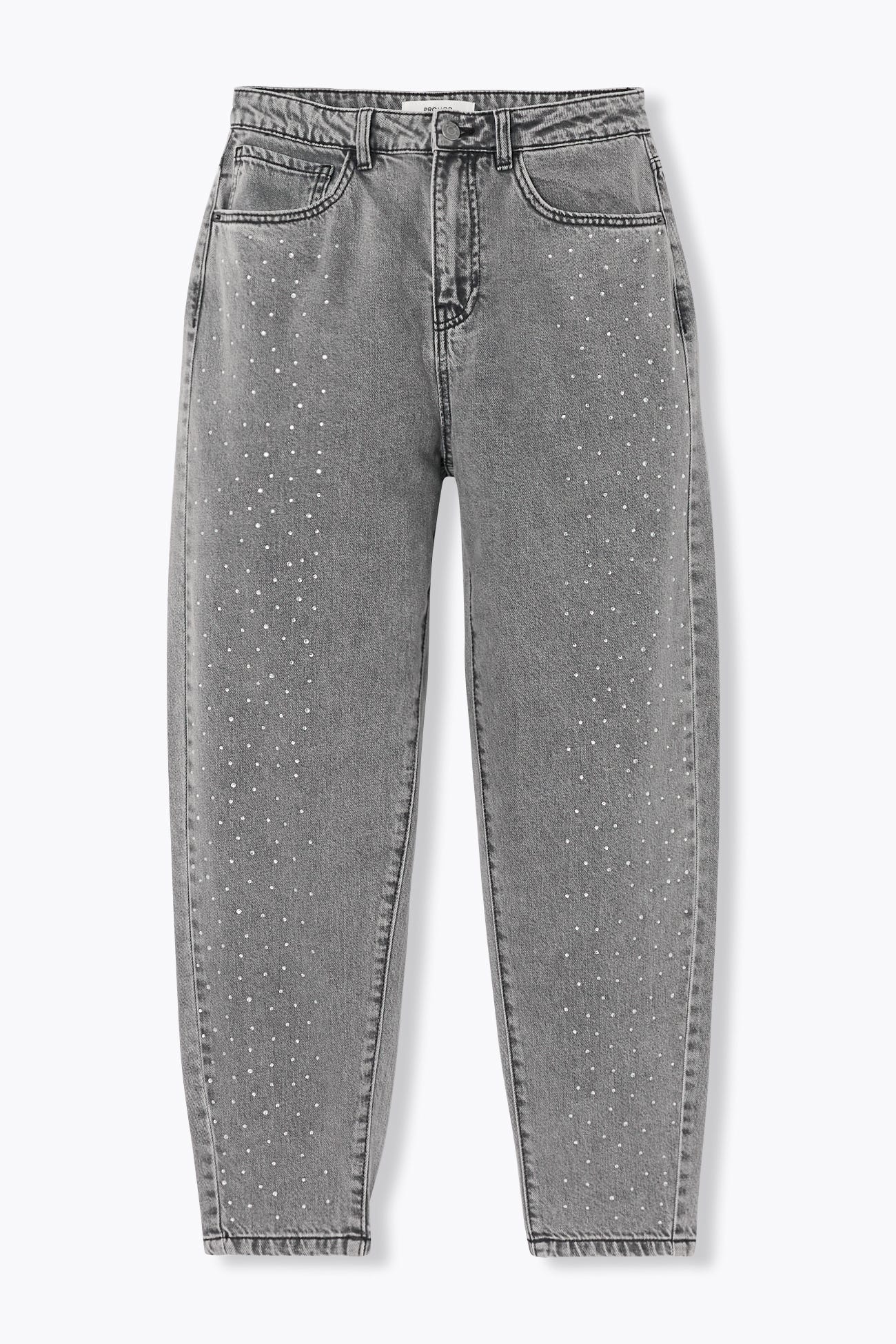 Jean balloon strassé Femme