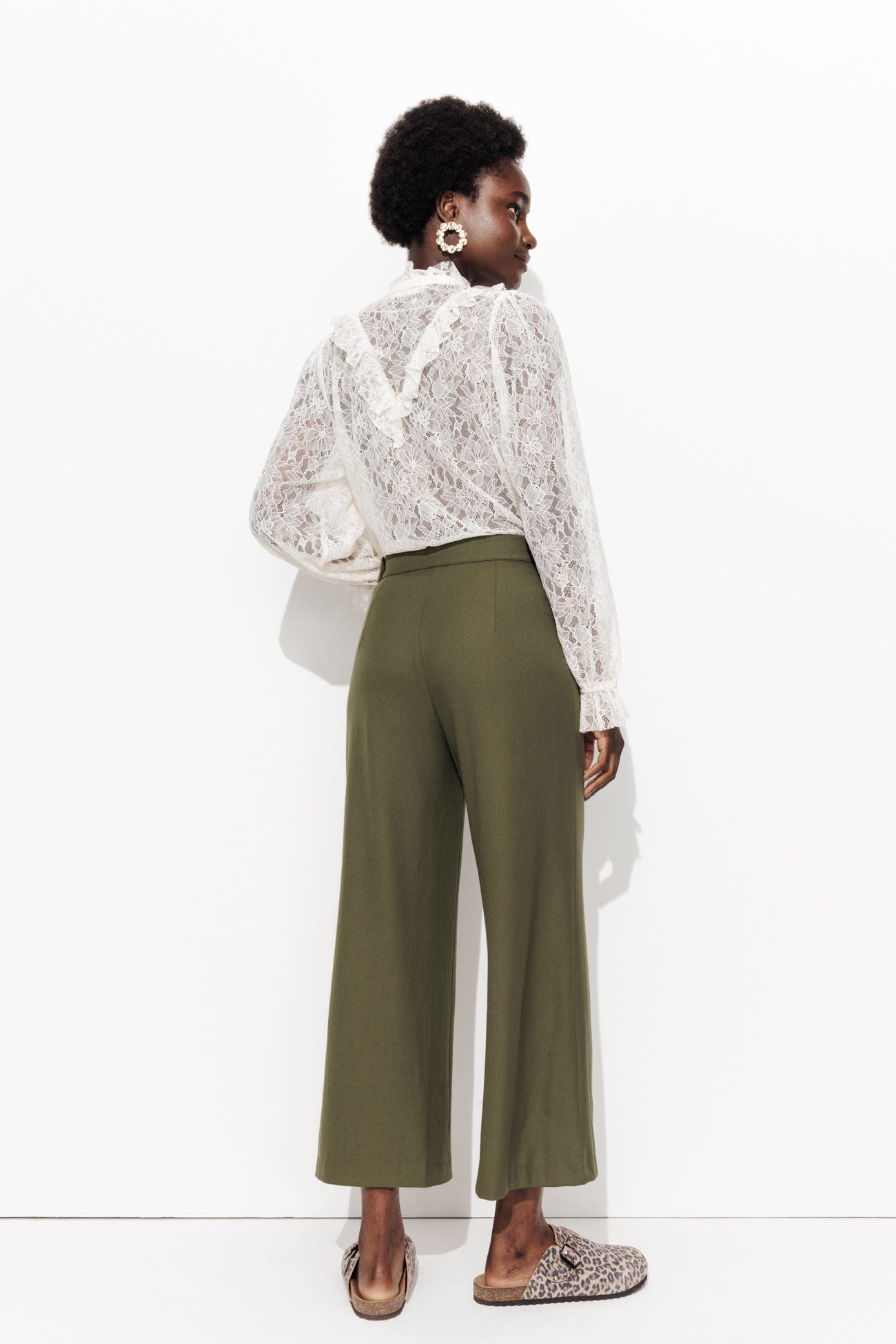 Pantalon large et court Femme
