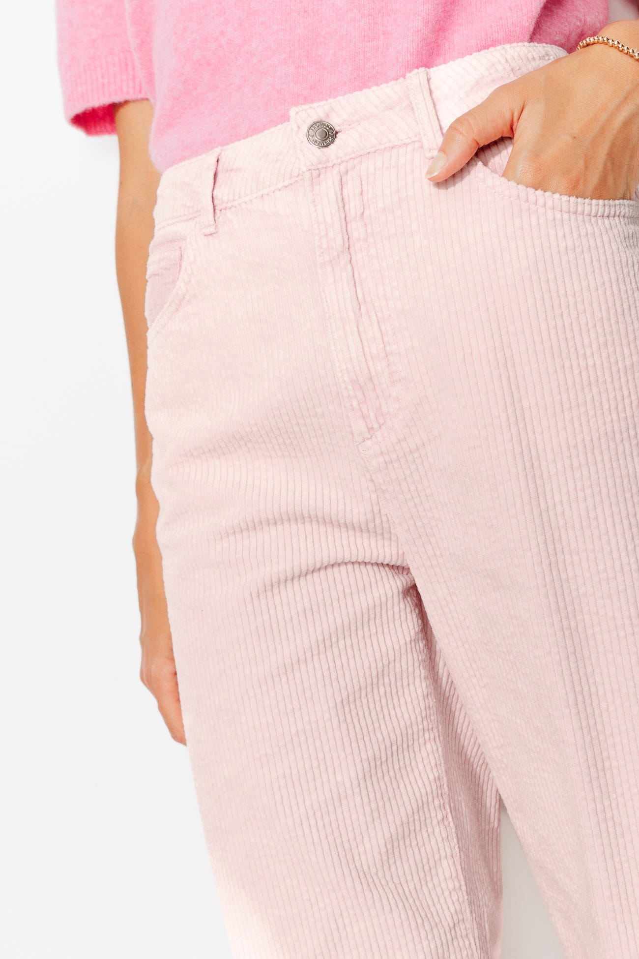 Pantalon barrel en velours