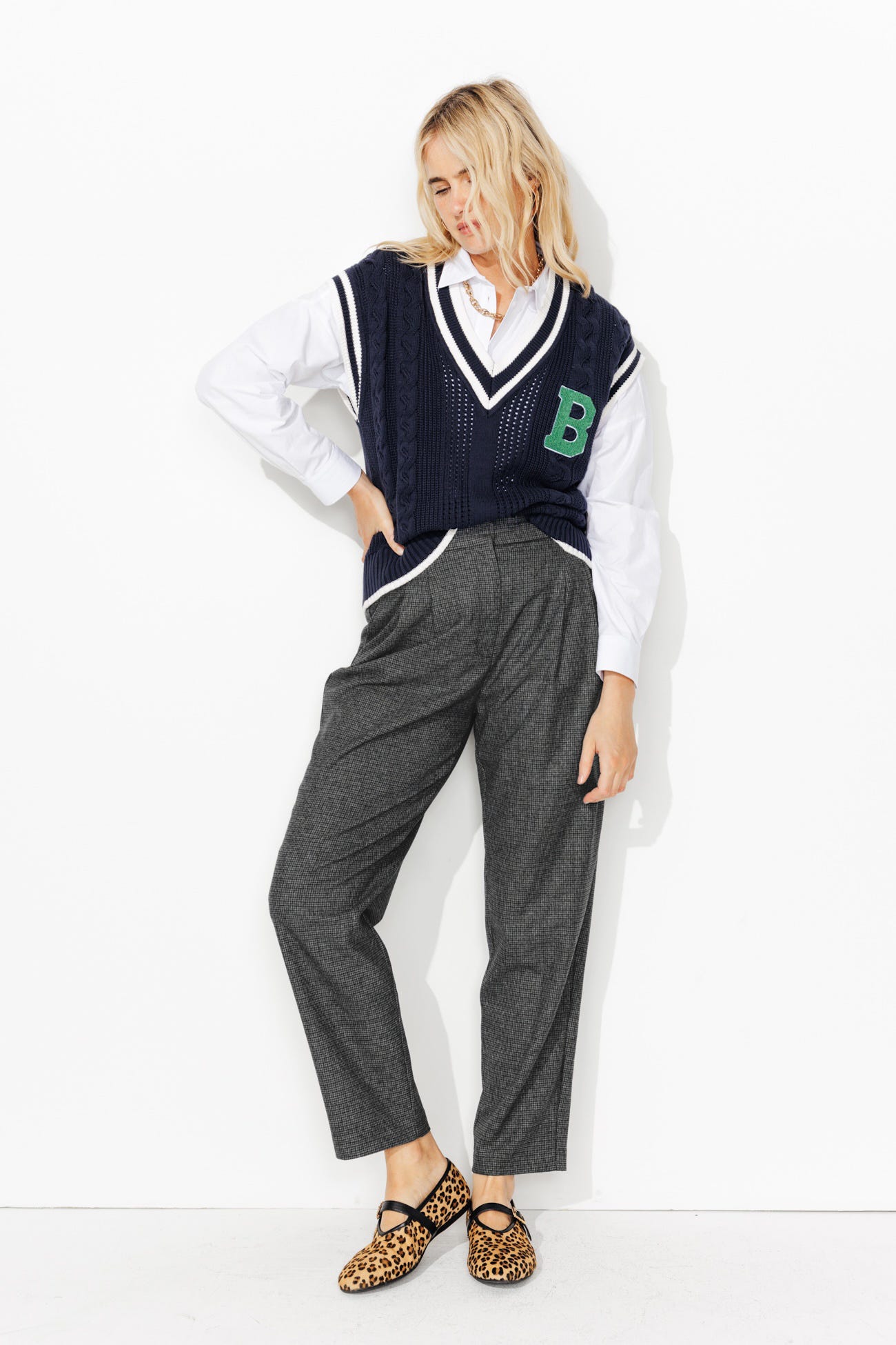Pantalon à carreaux Femme