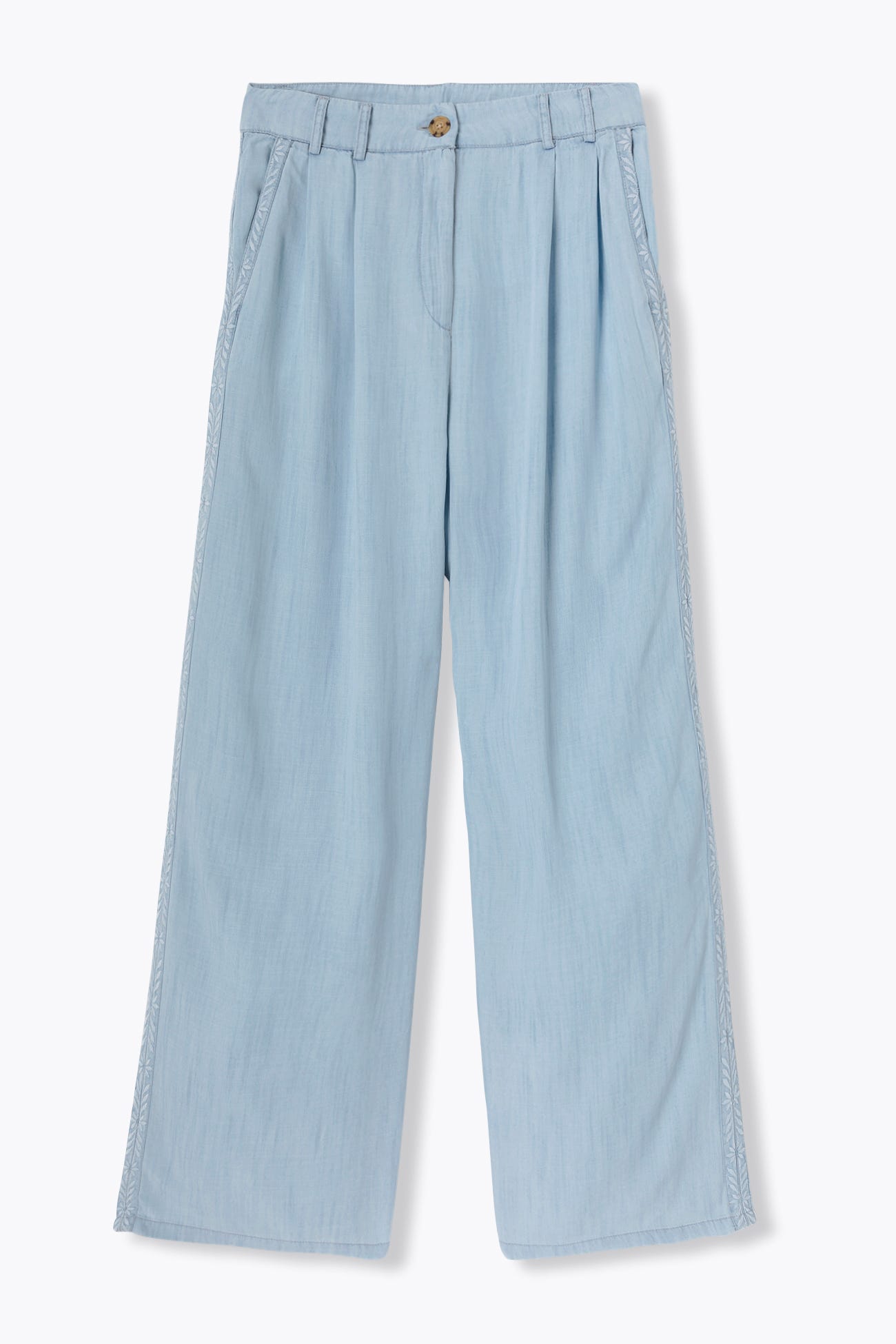 Pantalon large en lyocell