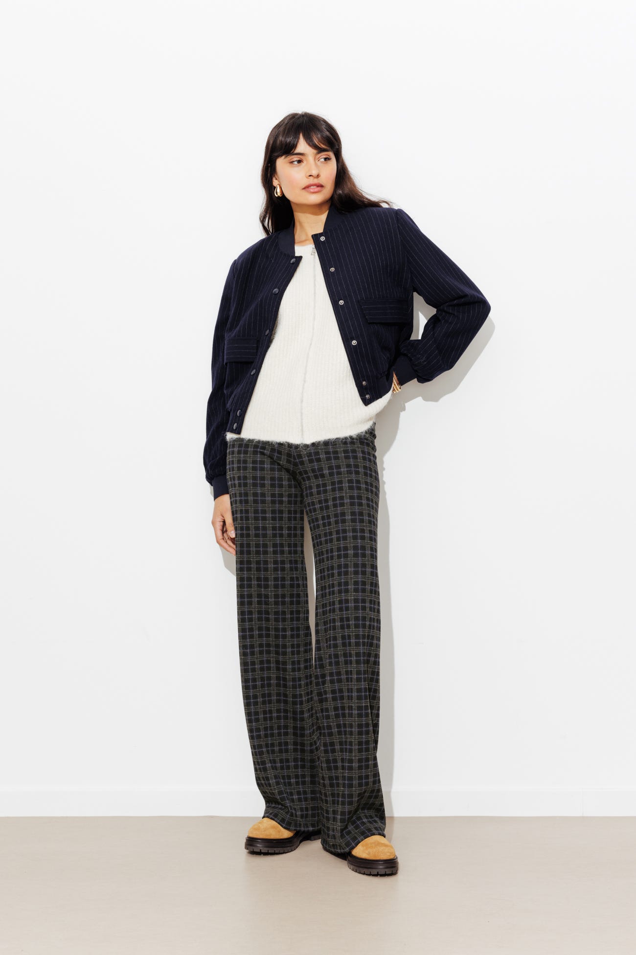 Pantaloni quadri punto Milano